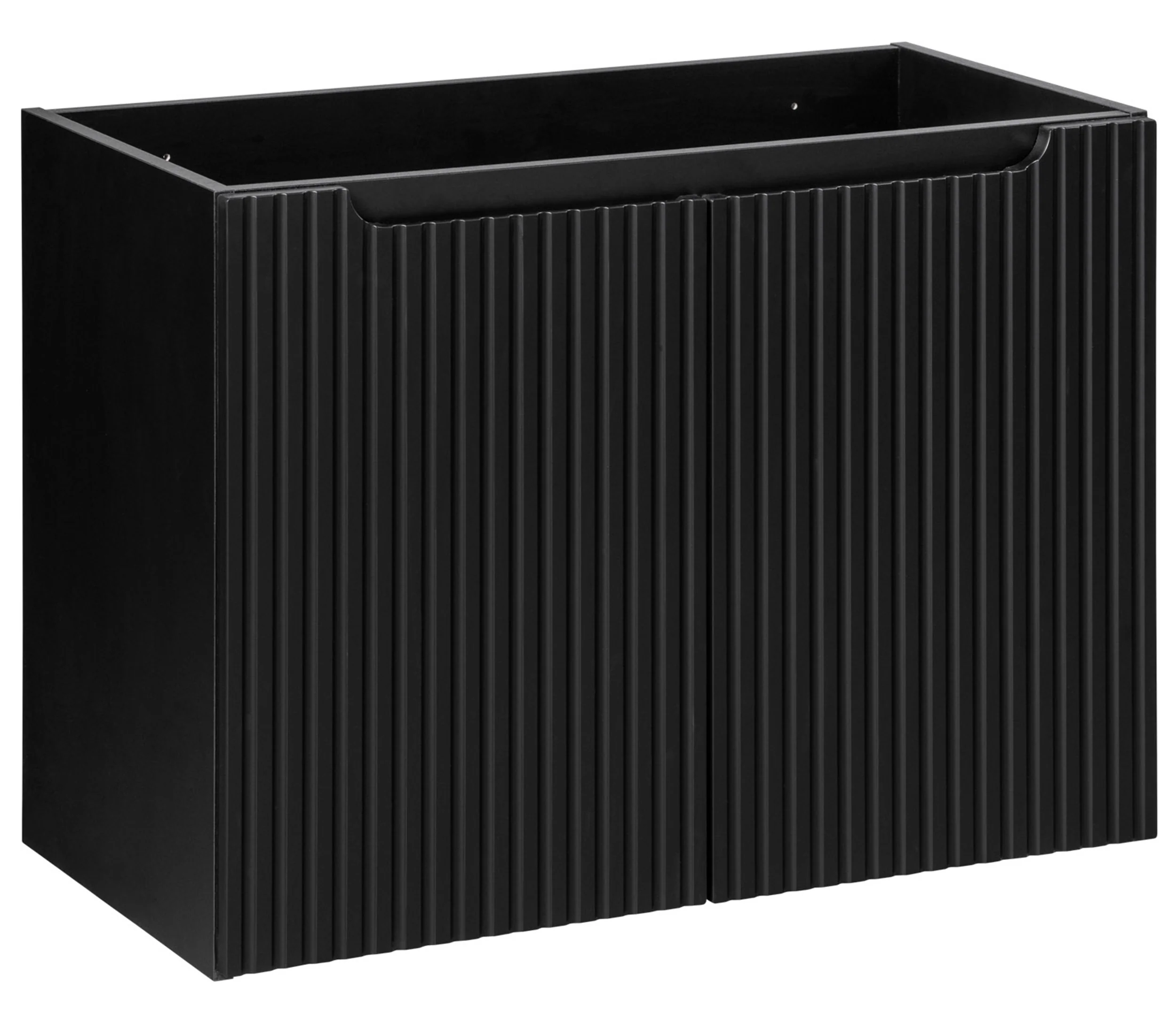 Szafka łazienkowa dwudrzwiowa Novia z blatem 80 cm czarna/dąb - Image 2
