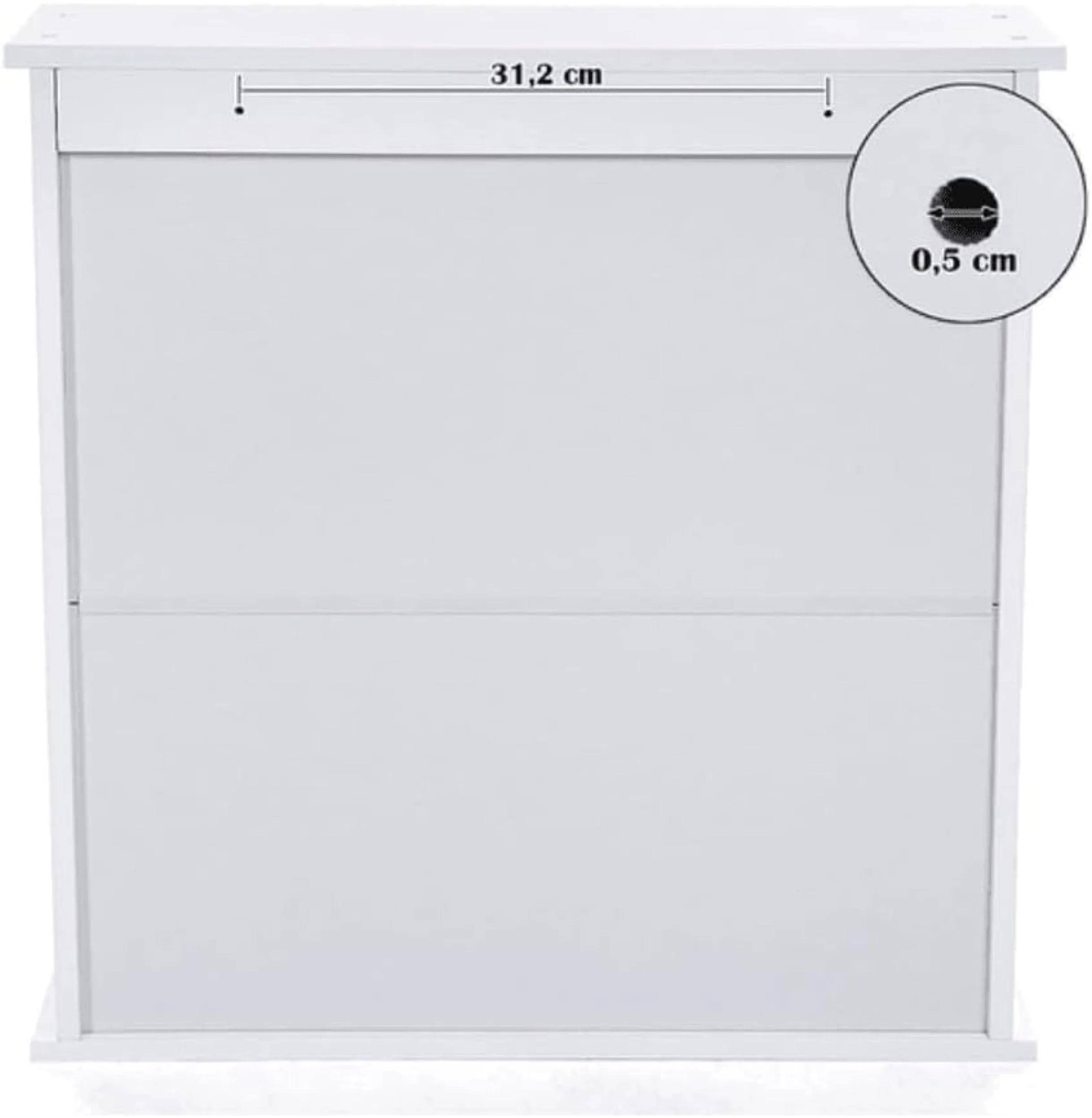 Szafka łazienkowa wisząca Muddon 56x13x58 cm z lustrem biała - Image 8