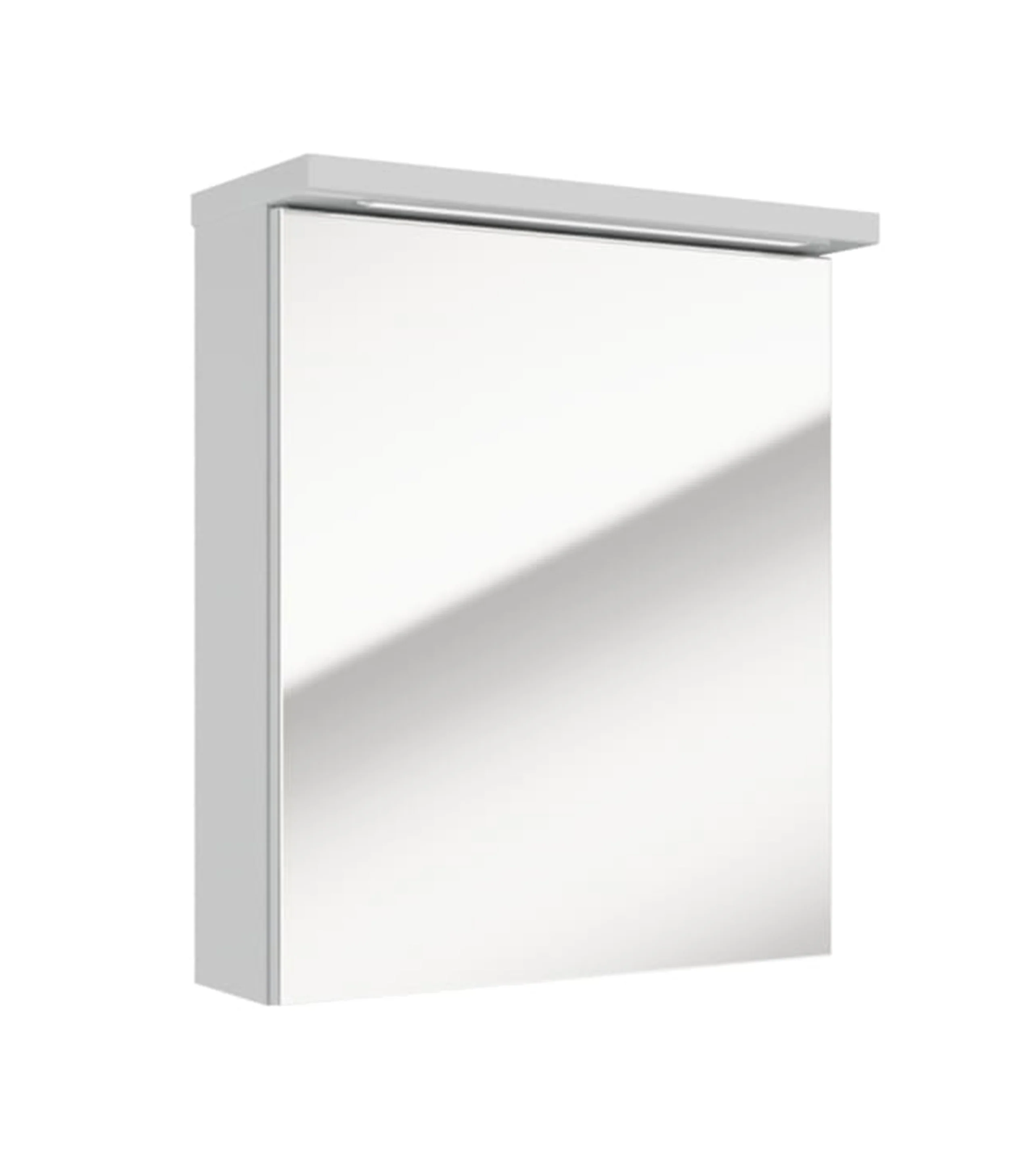 Szafka łazienkowa wisząca Stouq 51x60x20 cm lustrzana biała LED