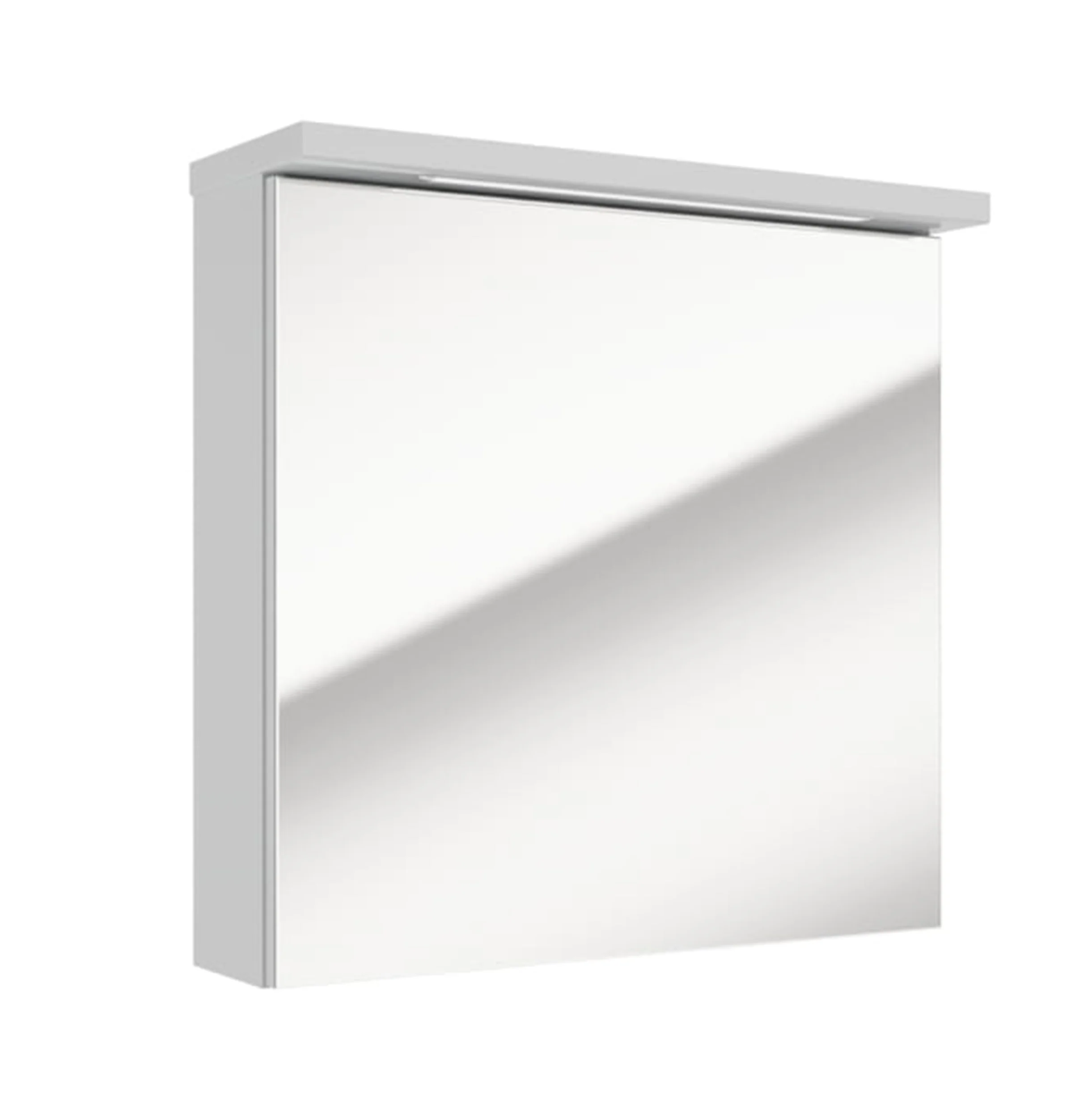 Szafka łazienkowa wisząca Stouq 61x60x20 cm lustrzana biała LED