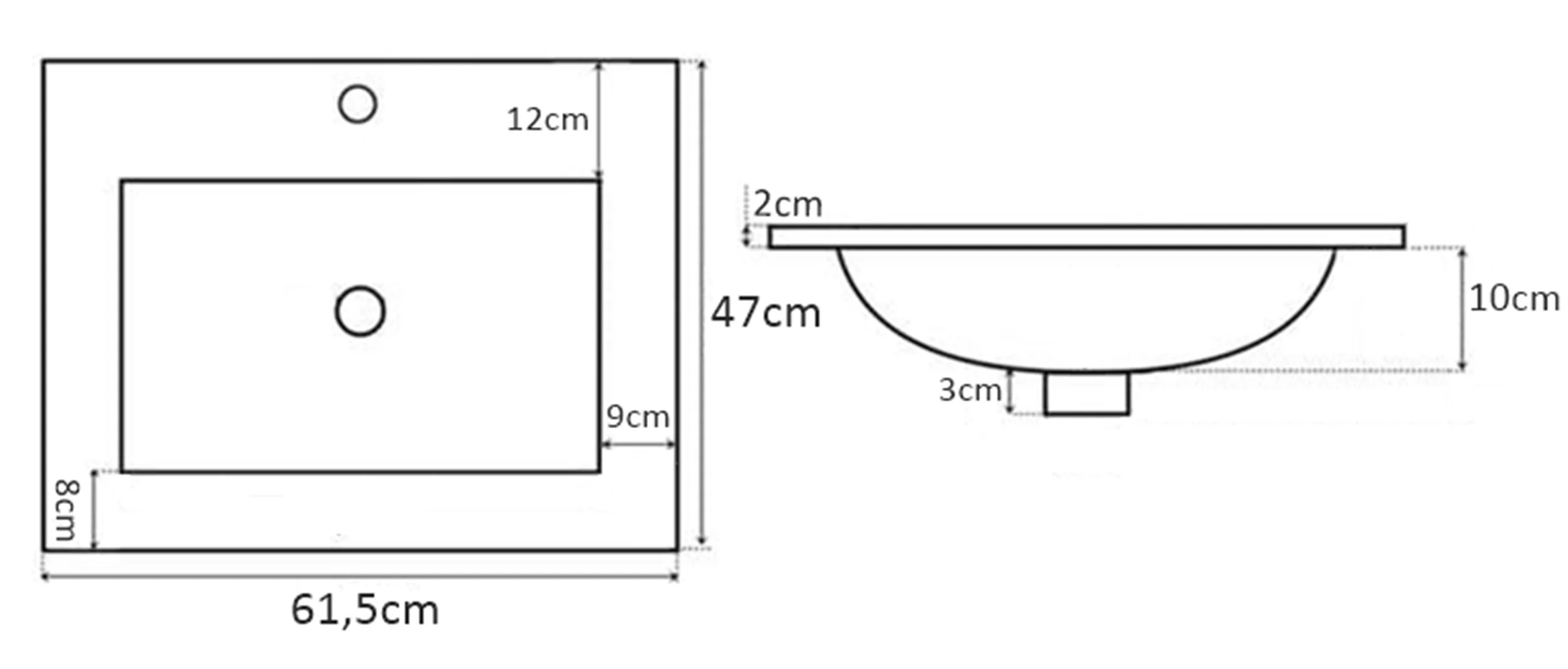 Szafka łazienkowa z umywalką Aqua 60 cm ryflowane fronty biały mat - Image 10