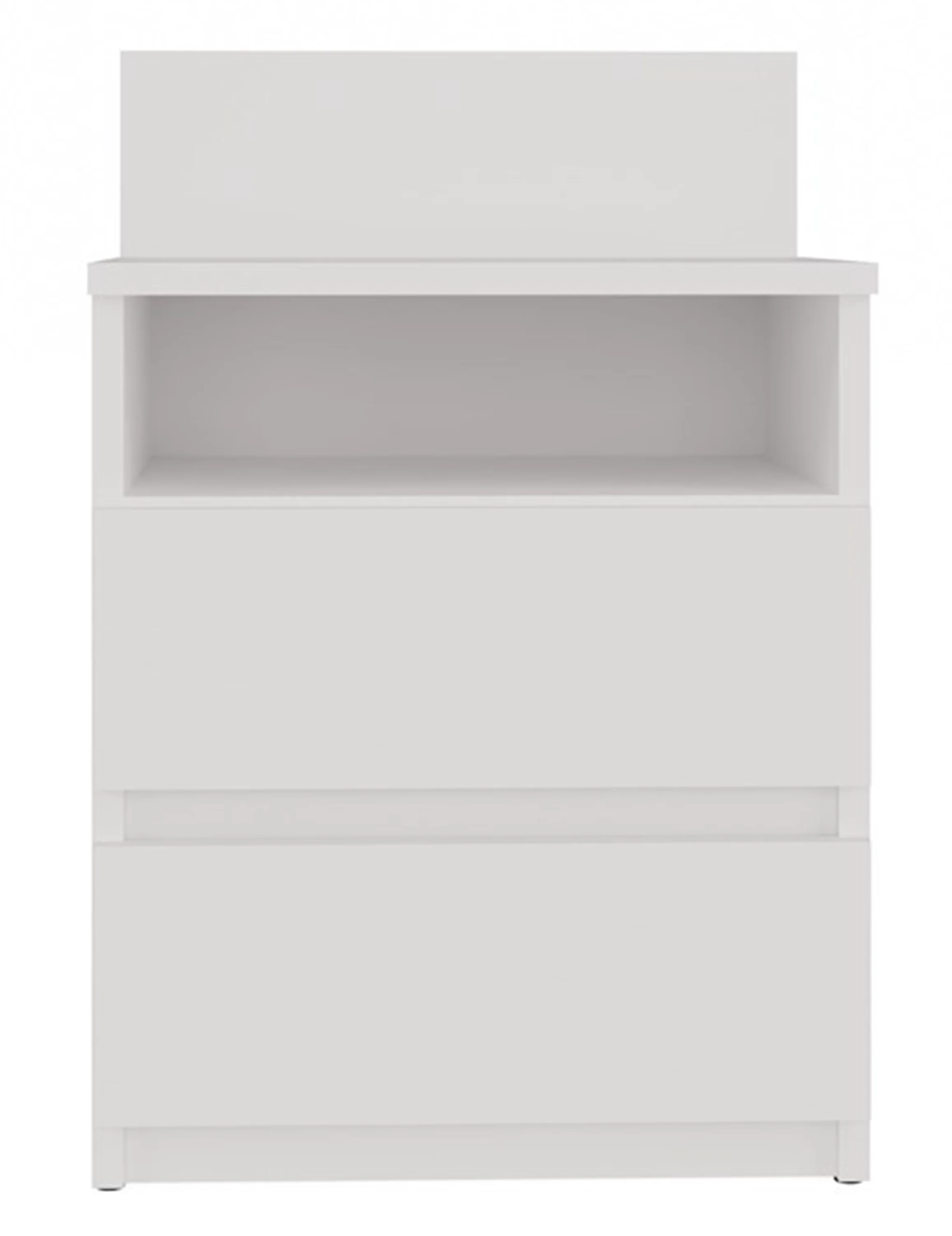 Szafka nocna Malwa z dwiema szufladami i wnęką 40 cm biała - Image 6