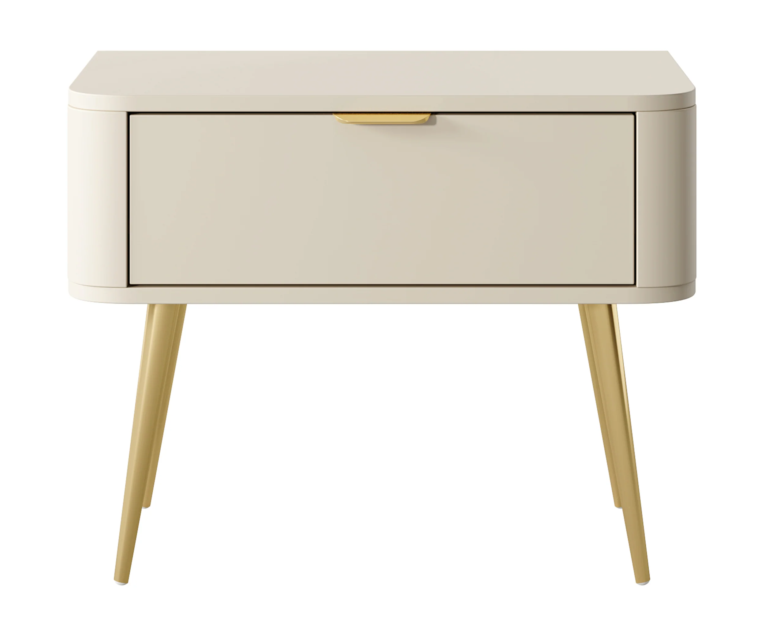 Szafka nocna Oval z szufladą 63 cm beż piaskowy - Image 5