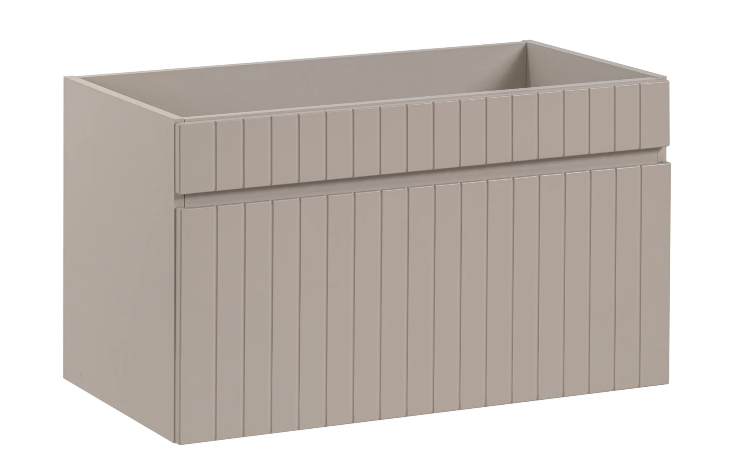 Szafka pod umywalkę Becialls 80 cm Beżowa z białym blatem - Image 6