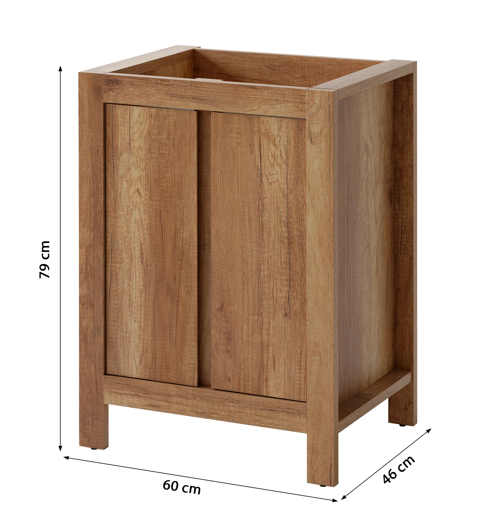 Szafka pod umywalkę Francisco dąb country 60 cm - Image 3