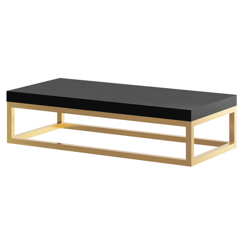 Szafka pod umywalkę Lunne wisząca z drążkiem na ręcznik złota 43/60 cm