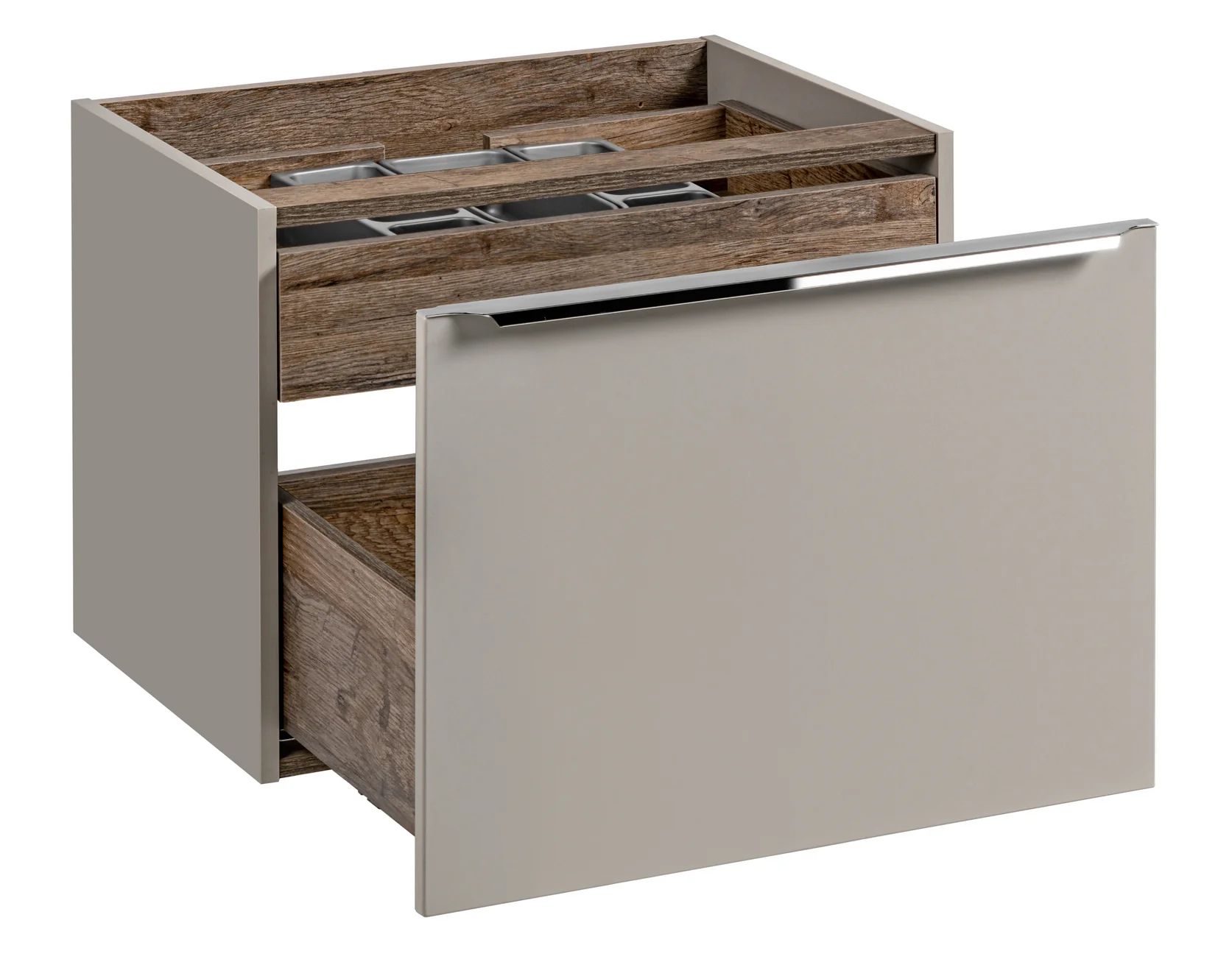 Szafka pod umywalkę Olimmi 60 cm szara/dąb santa - Image 7