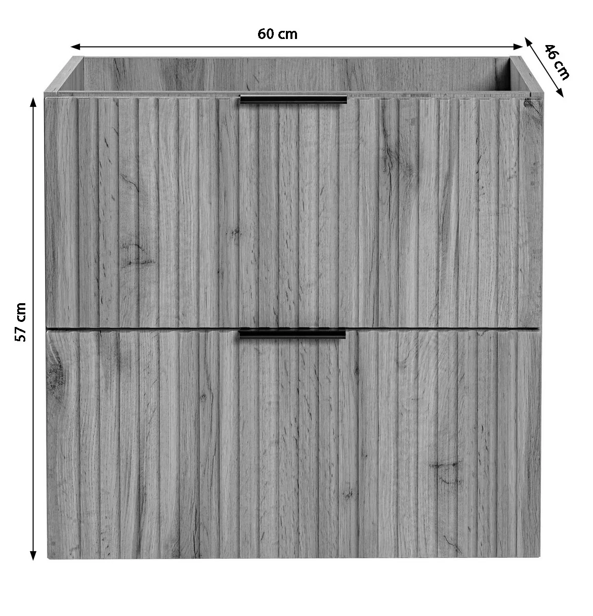 Szafka pod umywalkę Temirni 60 cm czarna lamele - Image 12