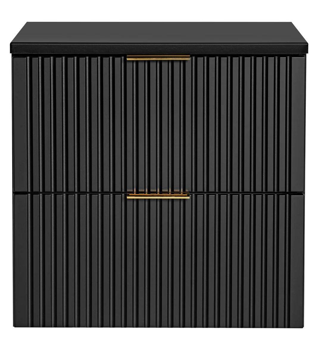 Szafka pod umywalkę Temirni 60 cm czarna lamele z blatem - Image 6