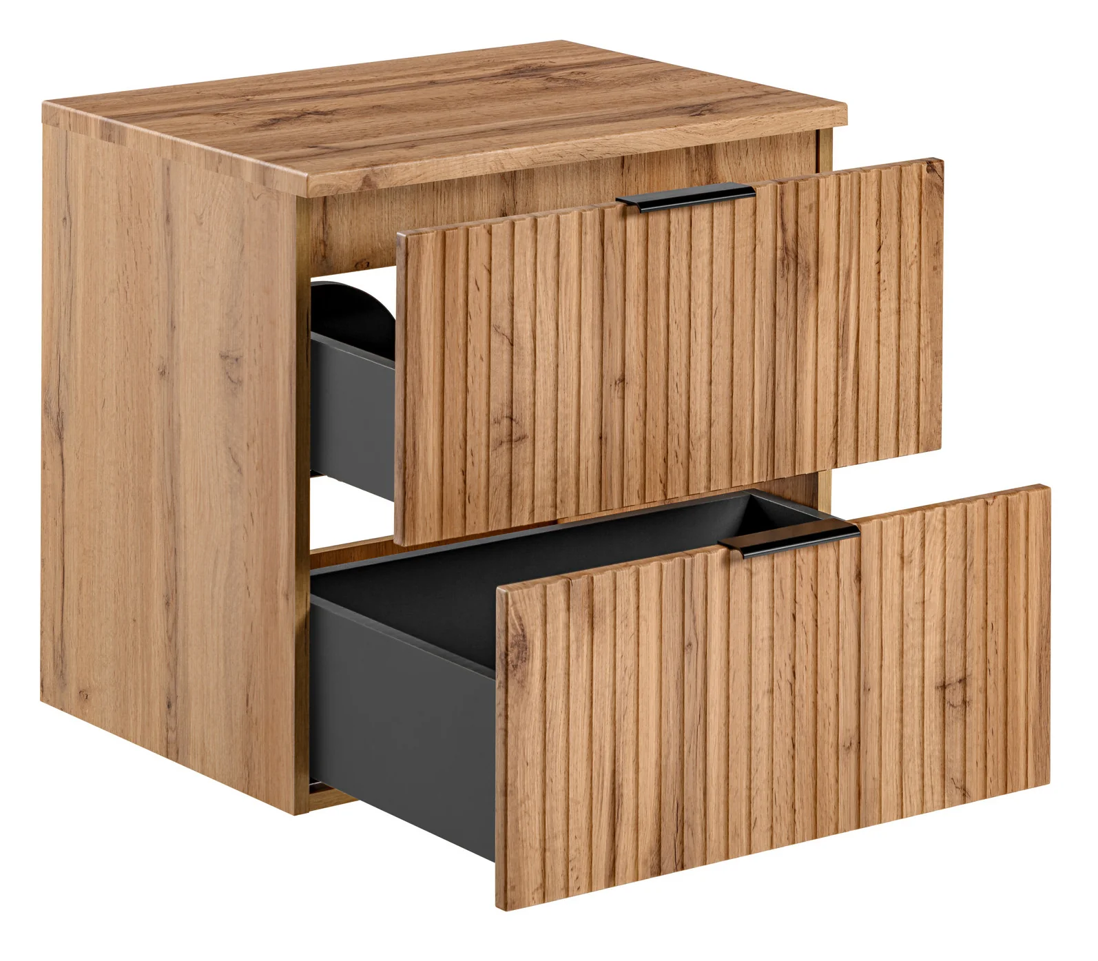 Szafka pod umywalkę Temirni 60 cm dąb wotan lamele z blatem - Image 12