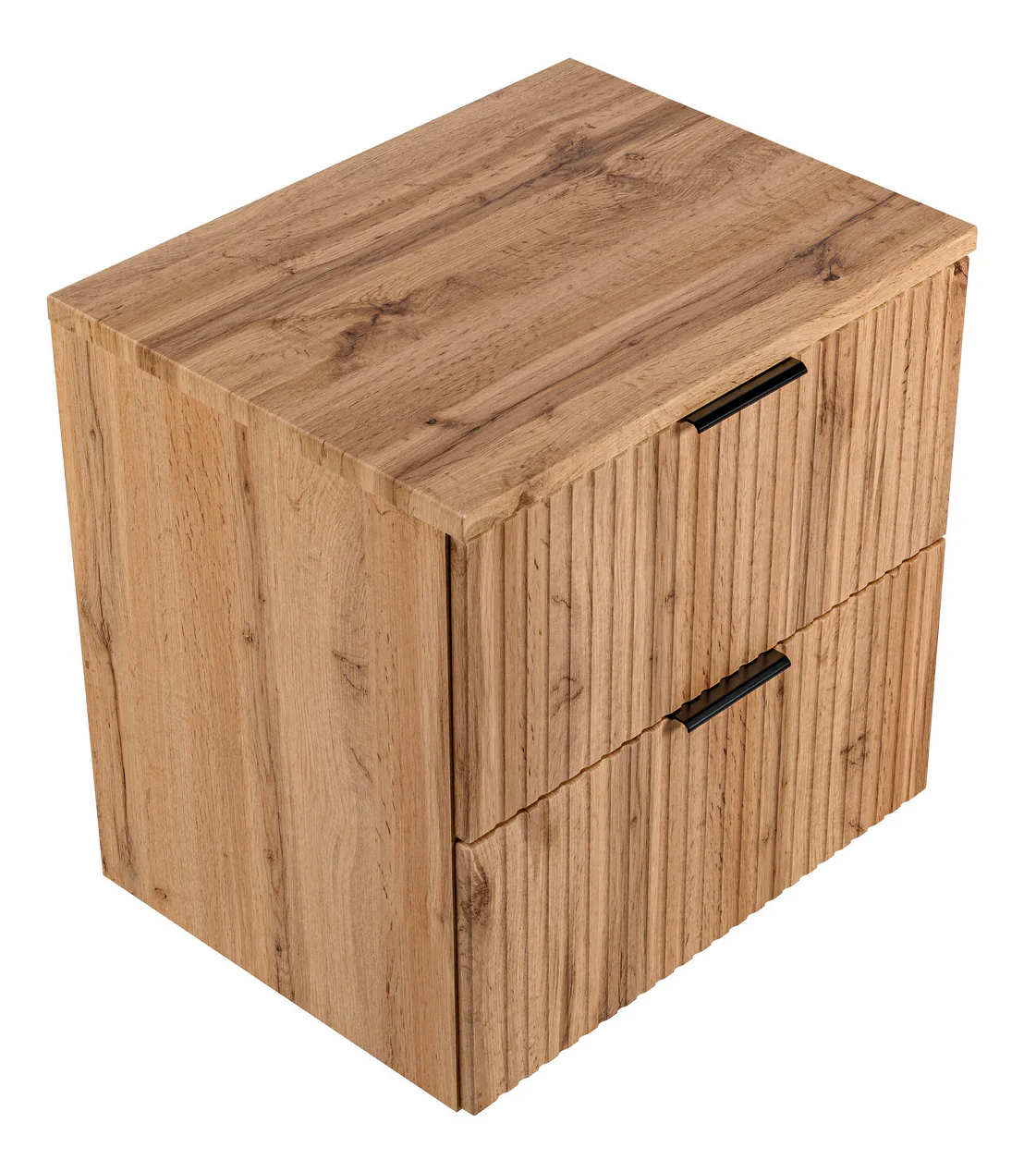 Szafka pod umywalkę Temirni 60 cm dąb wotan lamele z blatem - Image 6