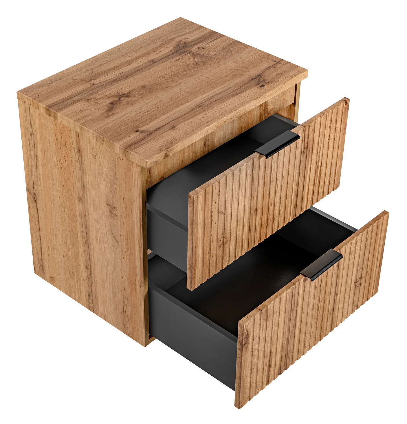Szafka pod umywalkę Temirni 60 cm dąb wotan lamele z blatem - Image 7