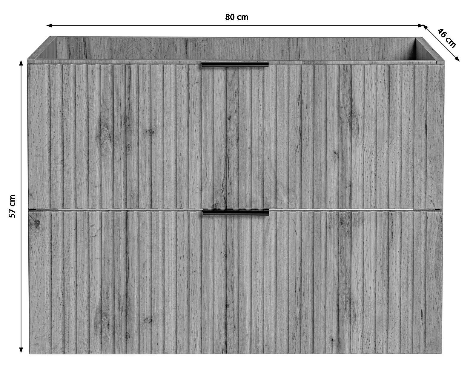 Szafka pod umywalkę Temirni 80 cm czarna lamele - Image 13