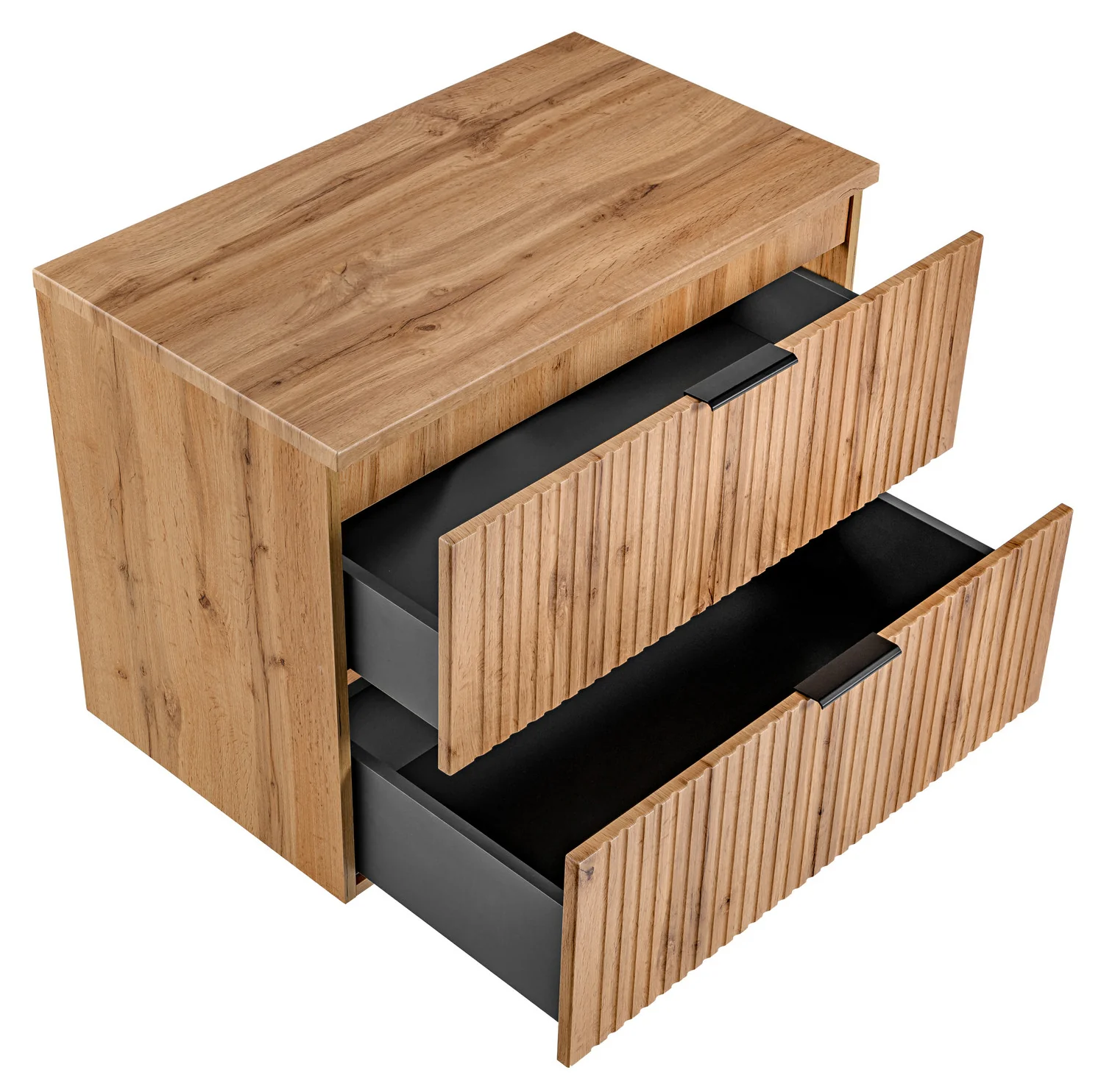 Szafka pod umywalkę Temirni 80 cm dąb wotan lamele z blatem - Image 7