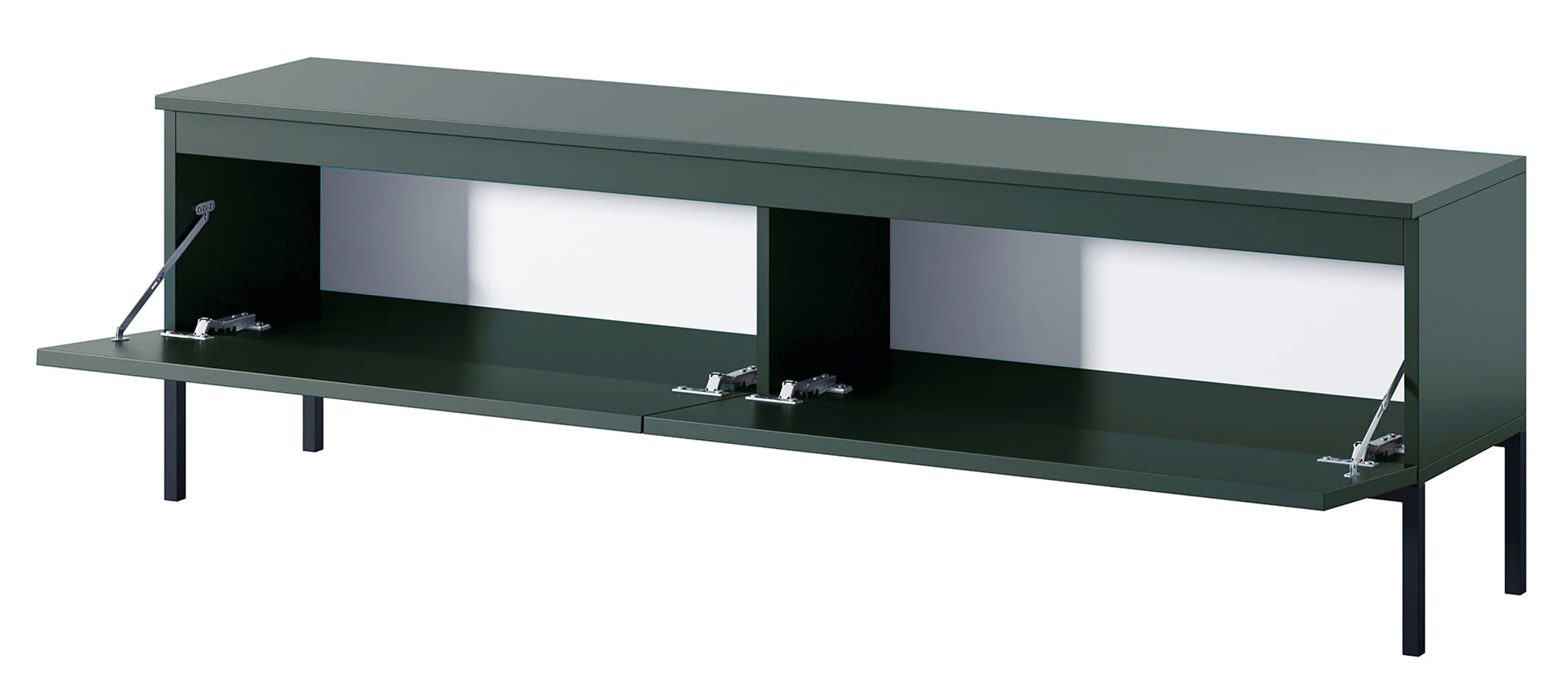 Szafka RTV Bemmi 150 cm Ciemnozielony - Image 4