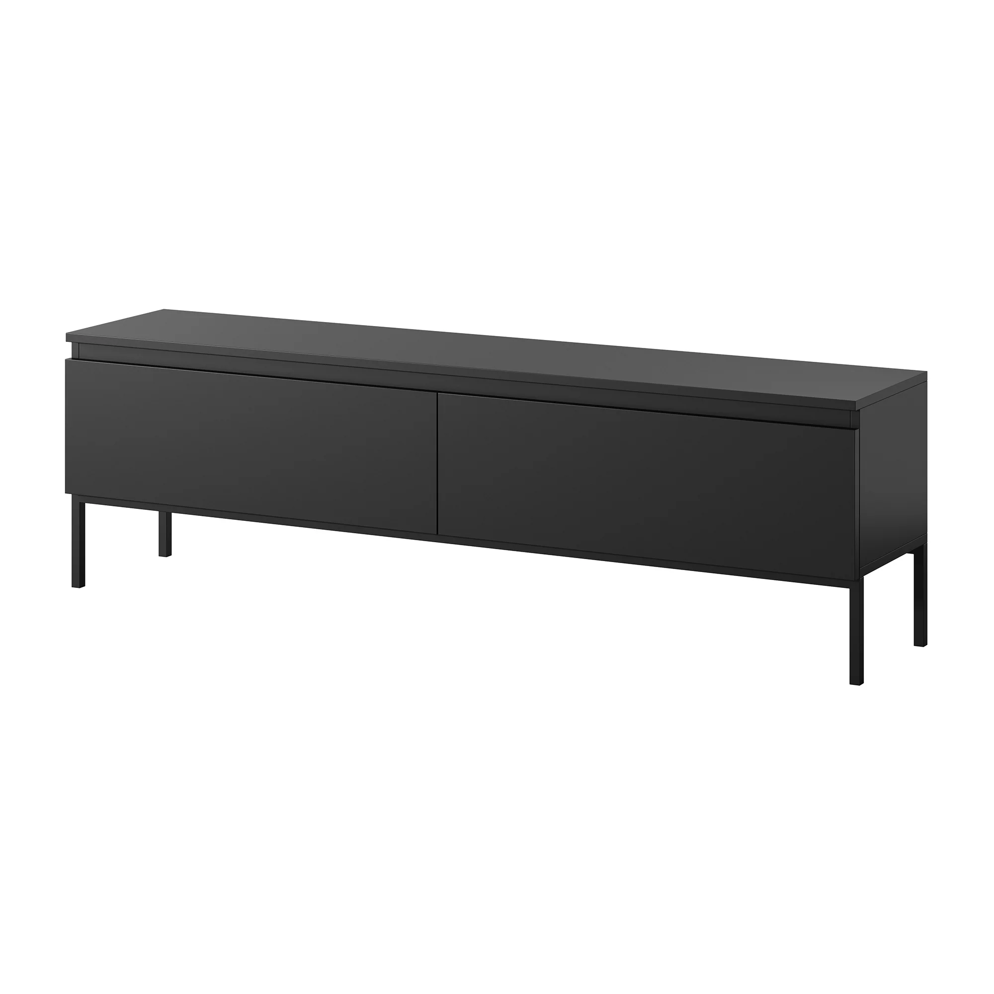 Szafka RTV Bemmi 150 cm czarna z czarnymi nogami - Image 5
