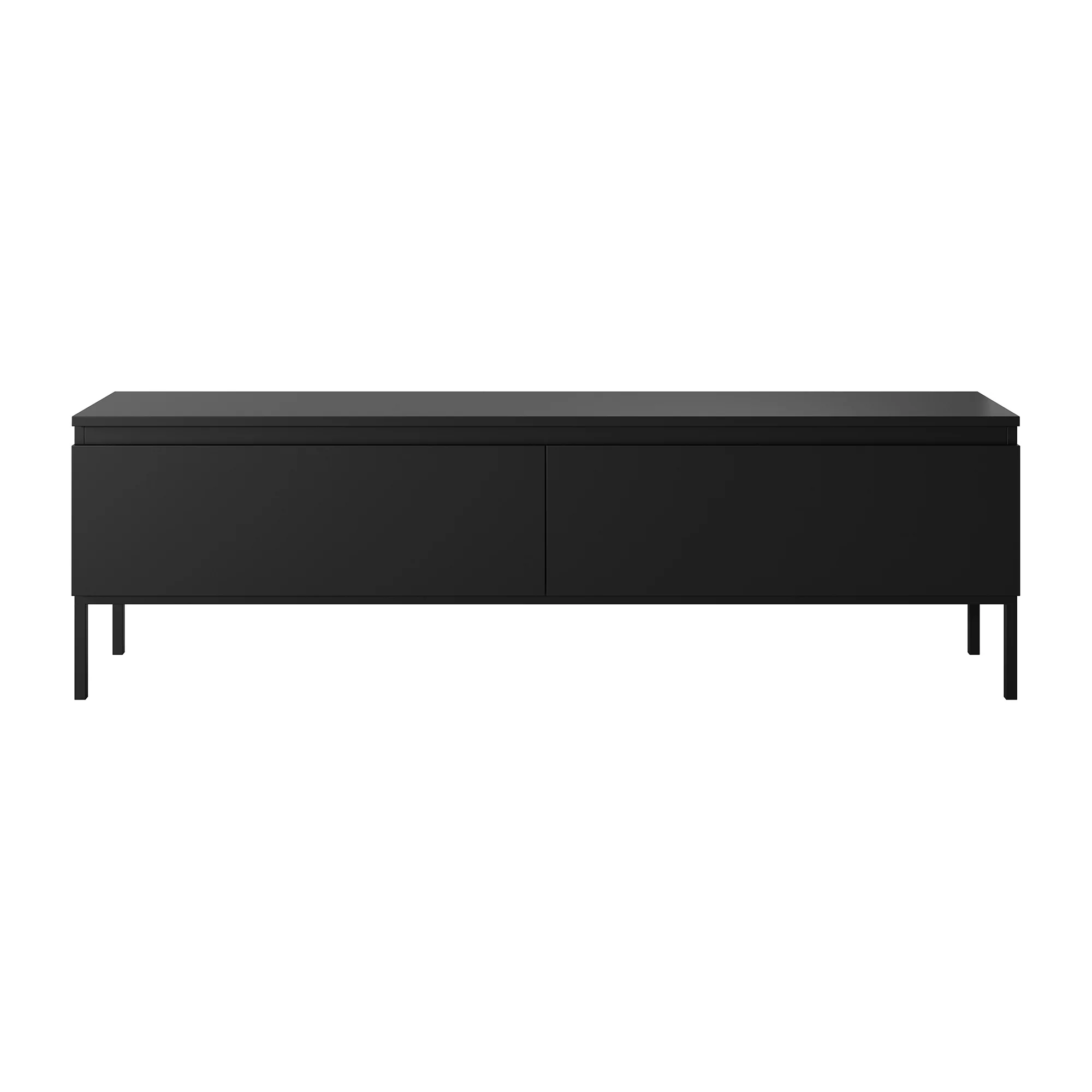 Szafka RTV Bemmi 150 cm czarna z czarnymi nogami - Image 6