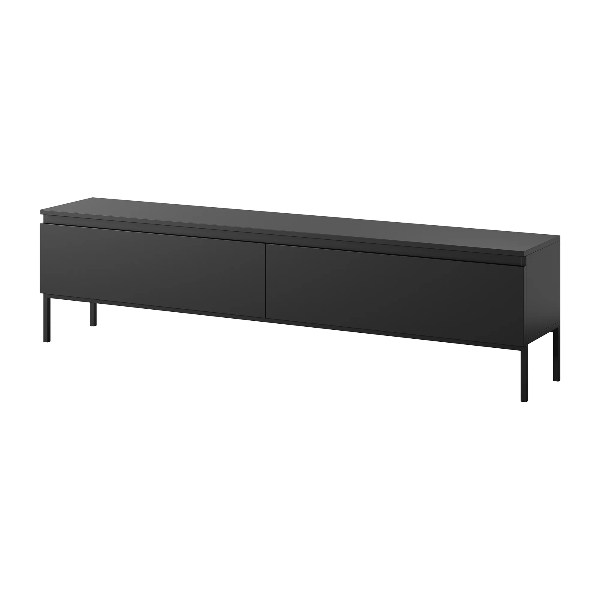 Szafka RTV Bemmi 175 cm czarna z czarnymi nogami - Image 4