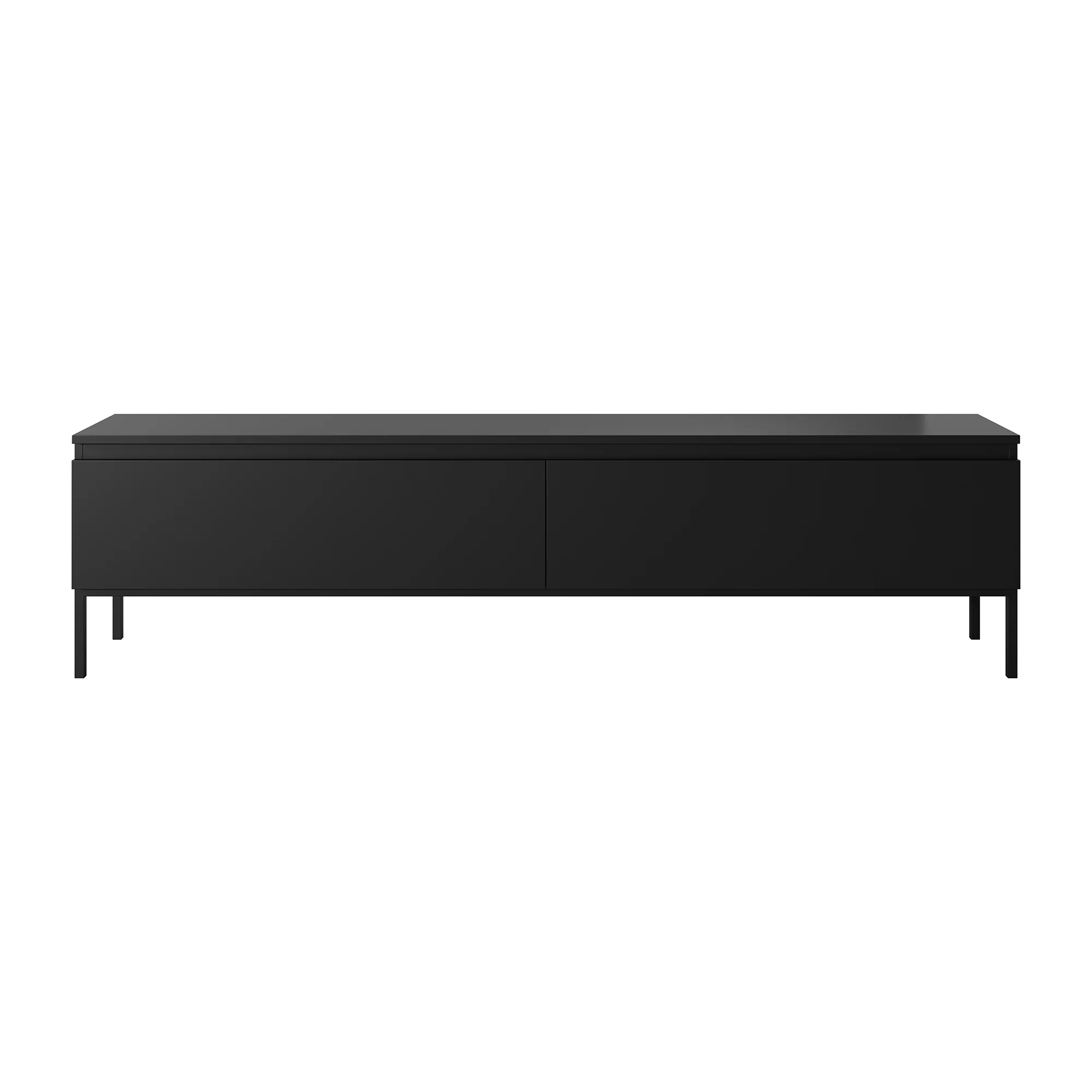 Szafka RTV Bemmi 175 cm czarna z czarnymi nogami - Image 5