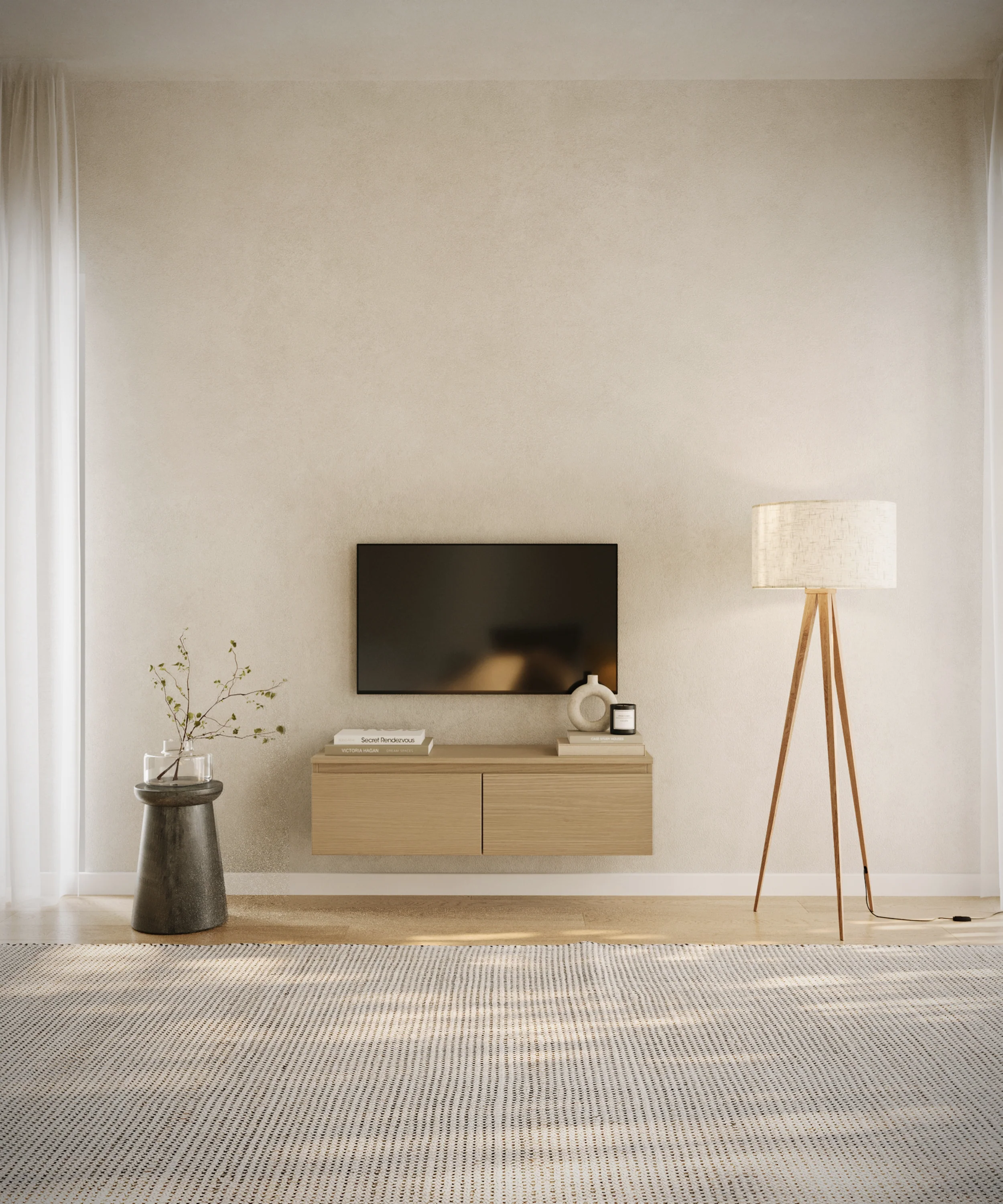 Szafka RTV Bemmi wisząca 100 cm dąb lindberg - Image 3
