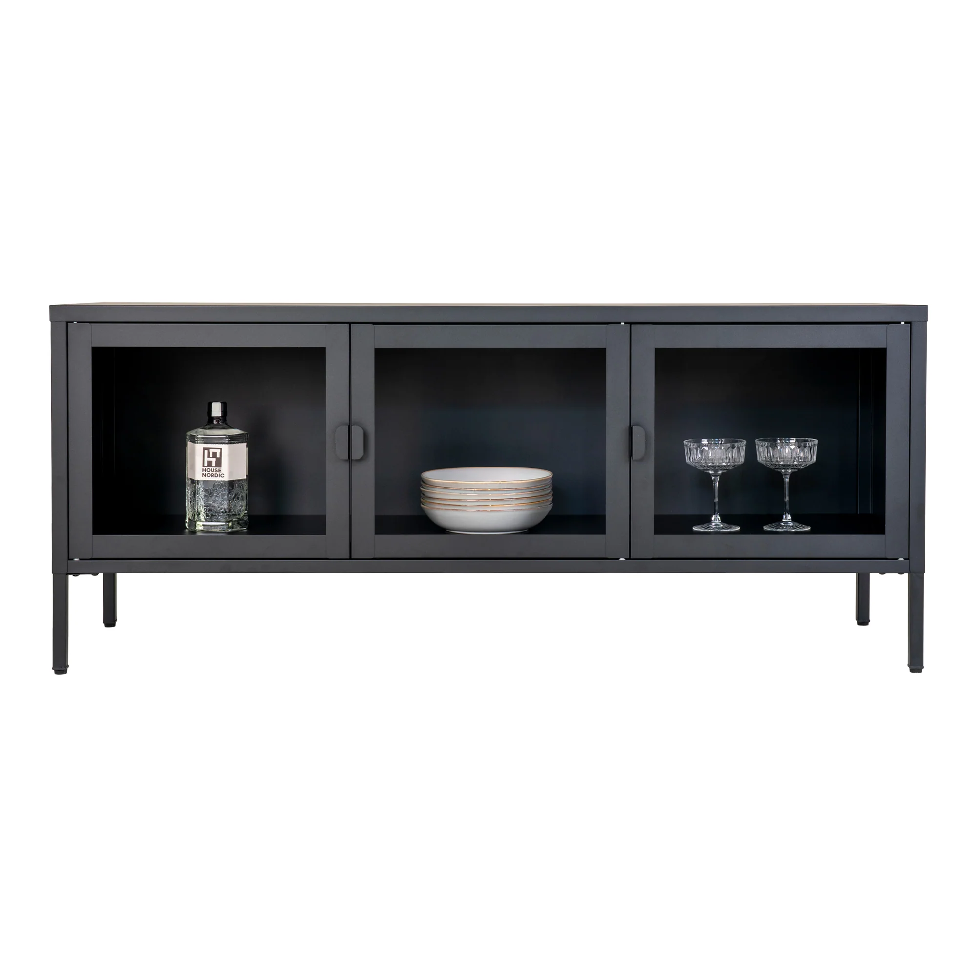 Szafka RTV Centho 130 cm czarna - Image 3