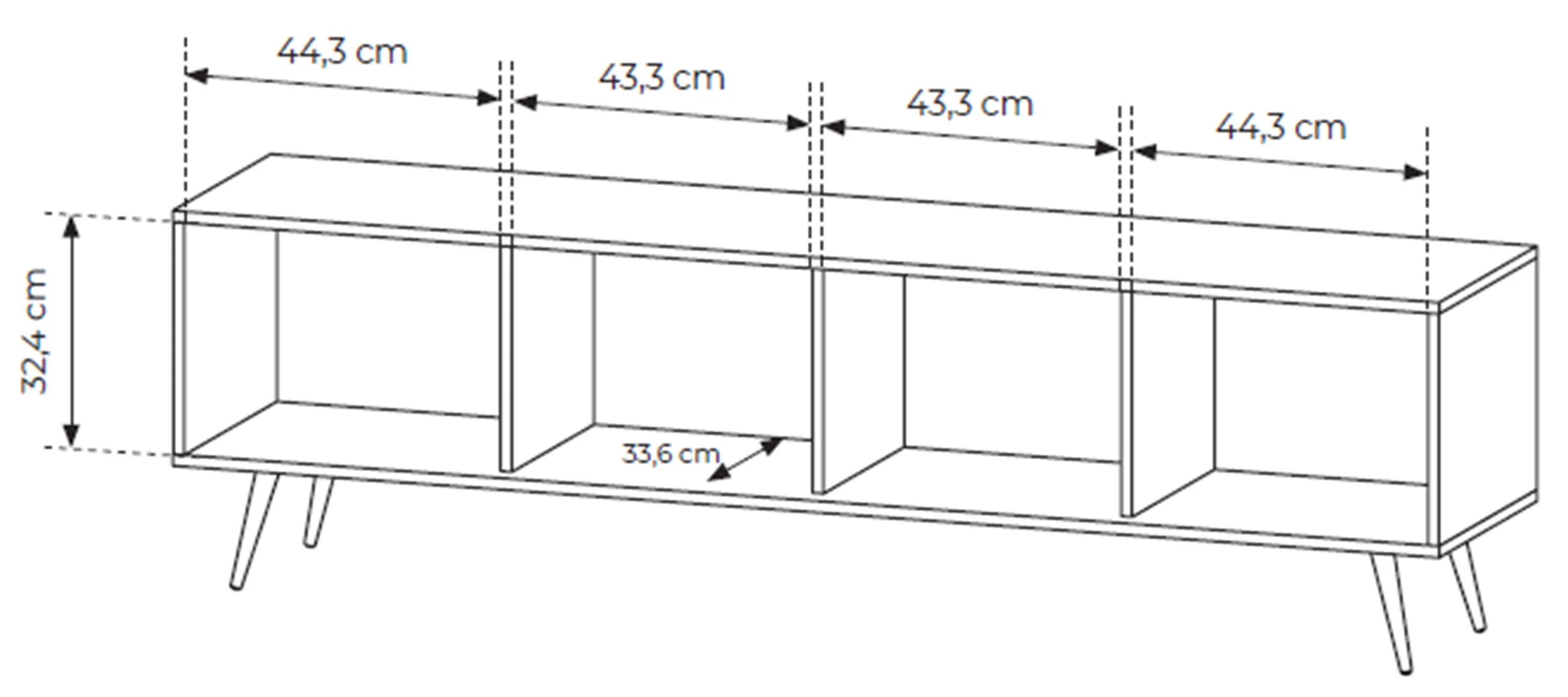 Szafka RTV czterodrzwiowa Amaro z oświetleniem LED 183 cm dąb dunin - Image 10