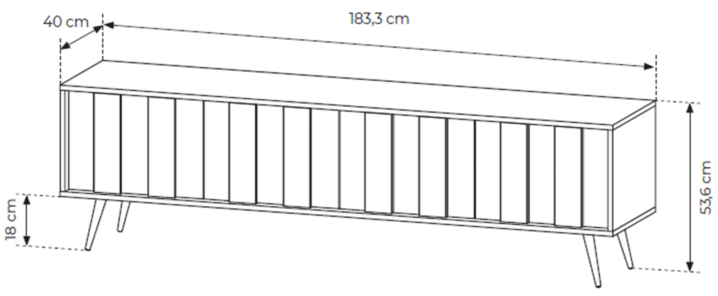 Szafka RTV czterodrzwiowa Amaro z oświetleniem LED 183 cm dąb dunin - Image 9