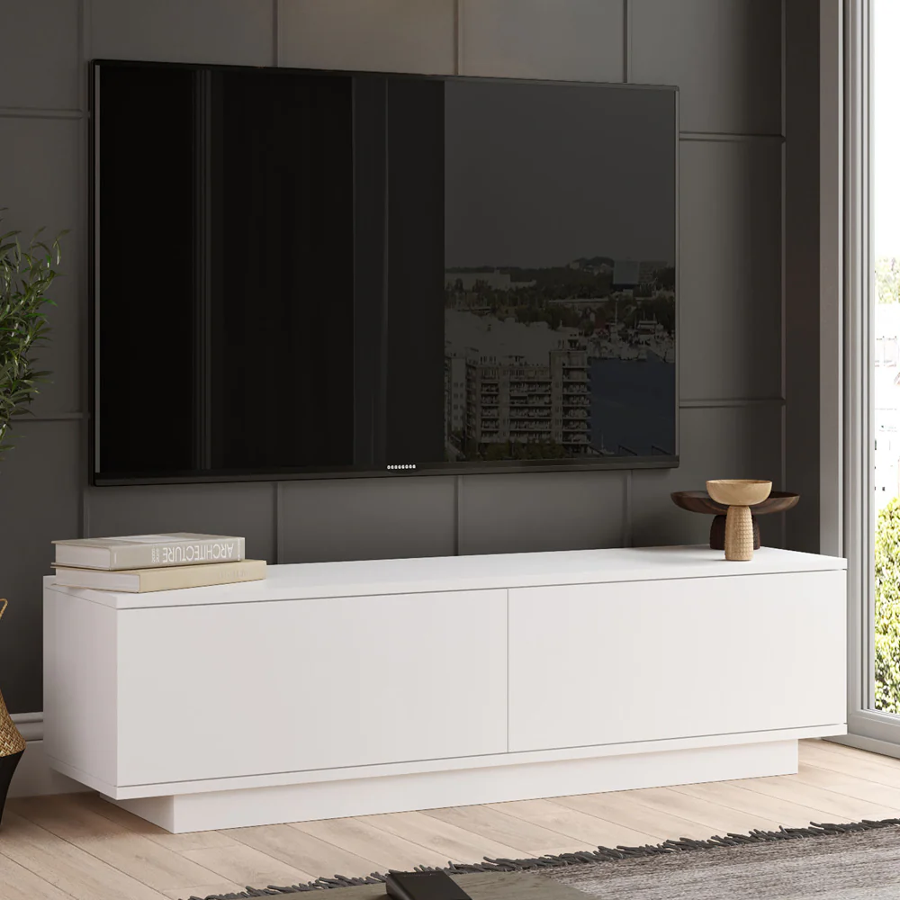Szafka RTV Fenin 35,5x140 cm biała - Image 3