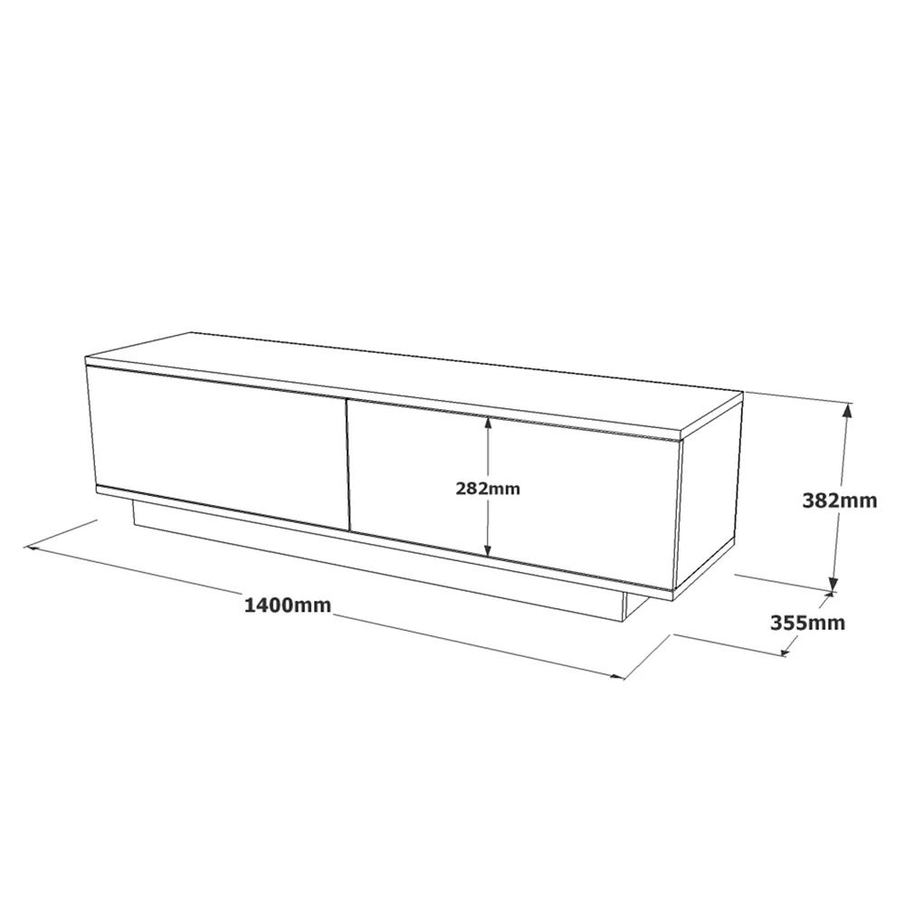 Szafka RTV Fenin 35,5x140 cm czarna - Image 6