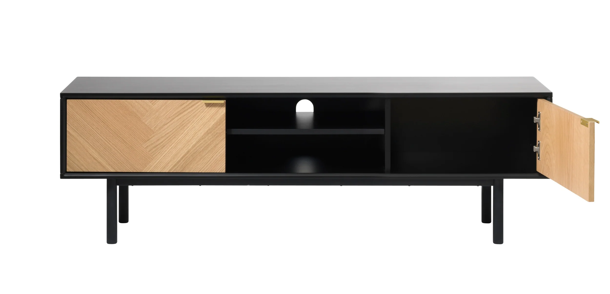 Szafka RTV Frieve 160 cm jodełka dąb - Image 3