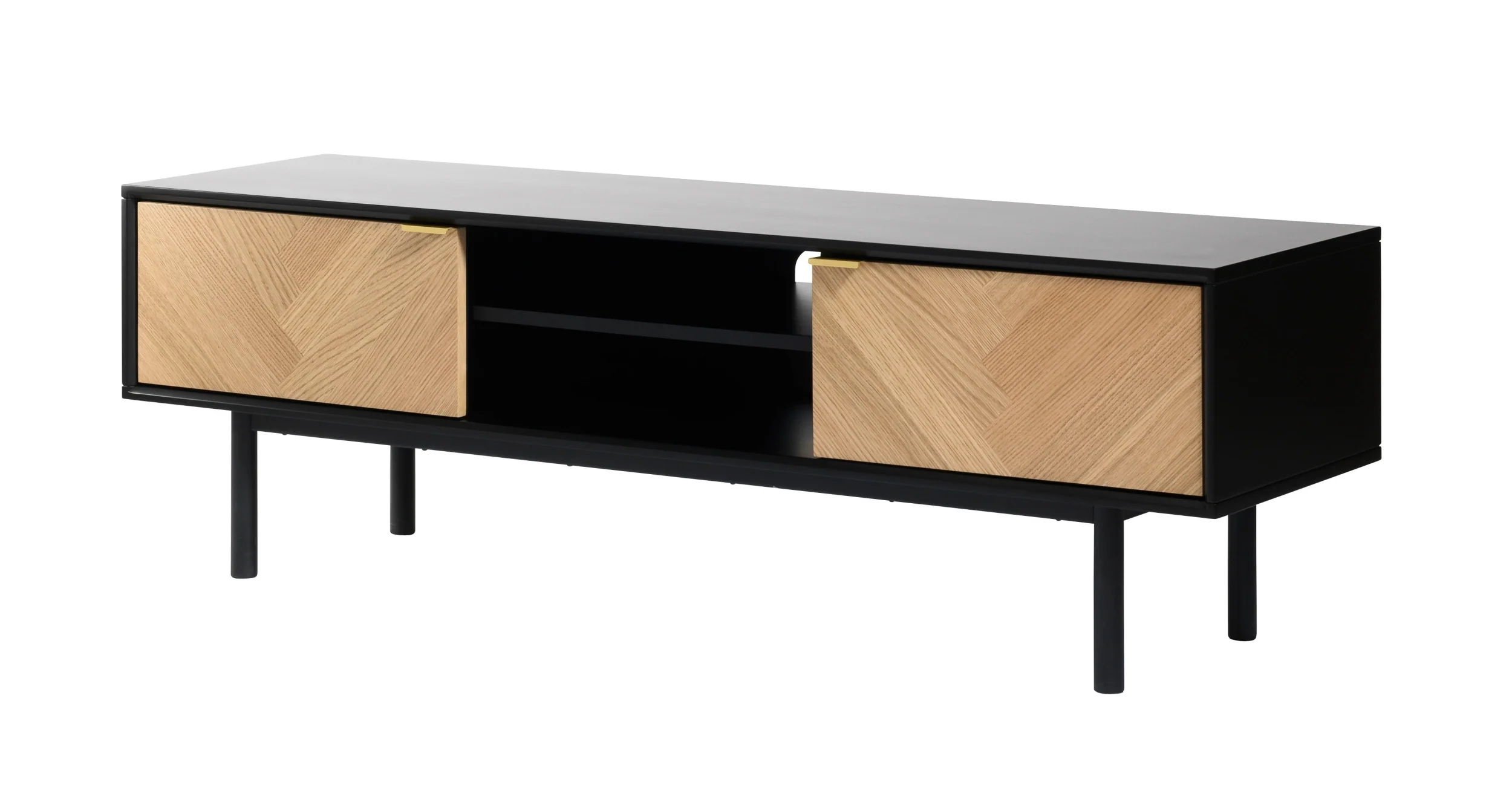 Szafka RTV Frieve 160 cm jodełka dąb - Image 4