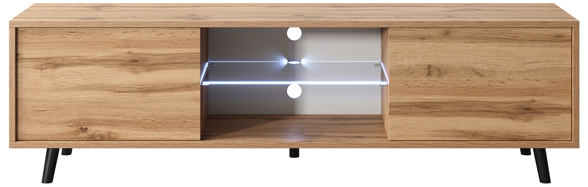 Szafka RTV Lefyr 140 cm Dąb wotan - Image 3
