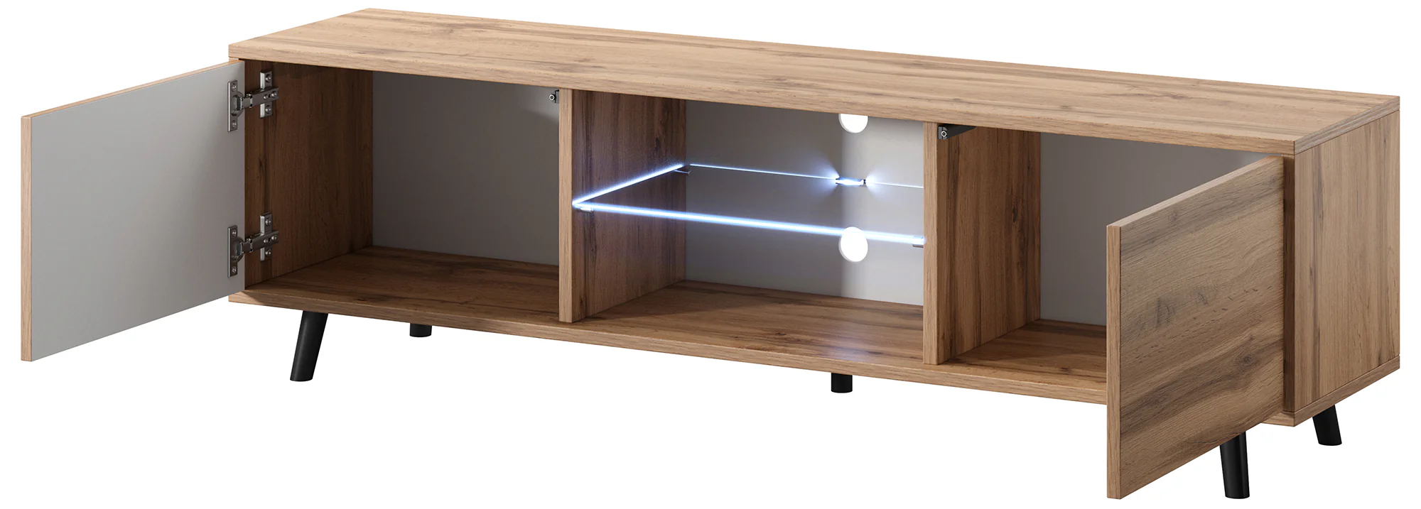 Szafka RTV Lefyr 140 cm Dąb wotan - Image 6