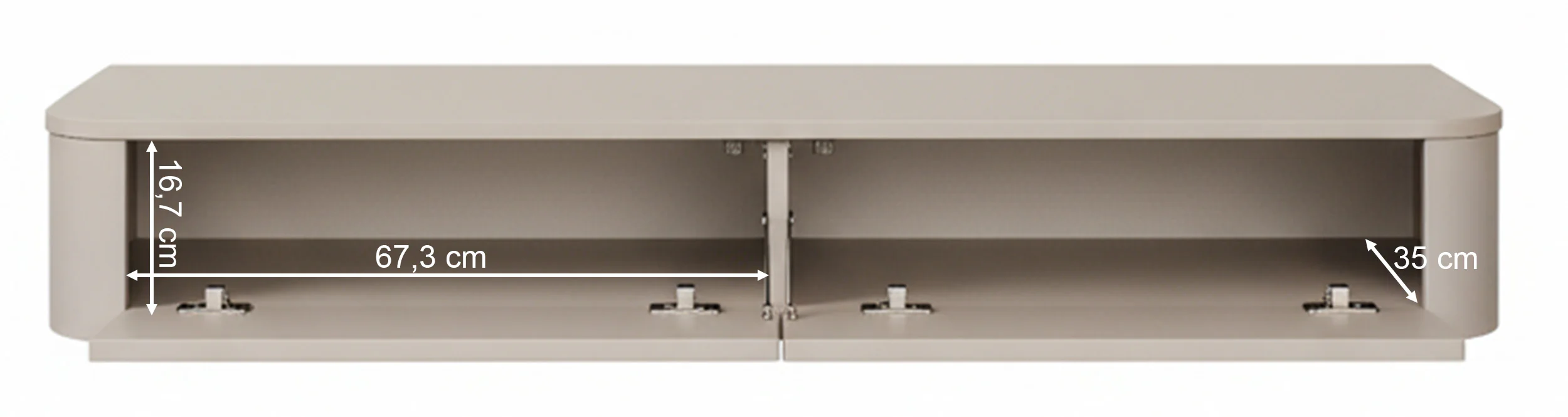 Szafka RTV Luvio Slim wisząca 140 cm kaszmir - Image 7
