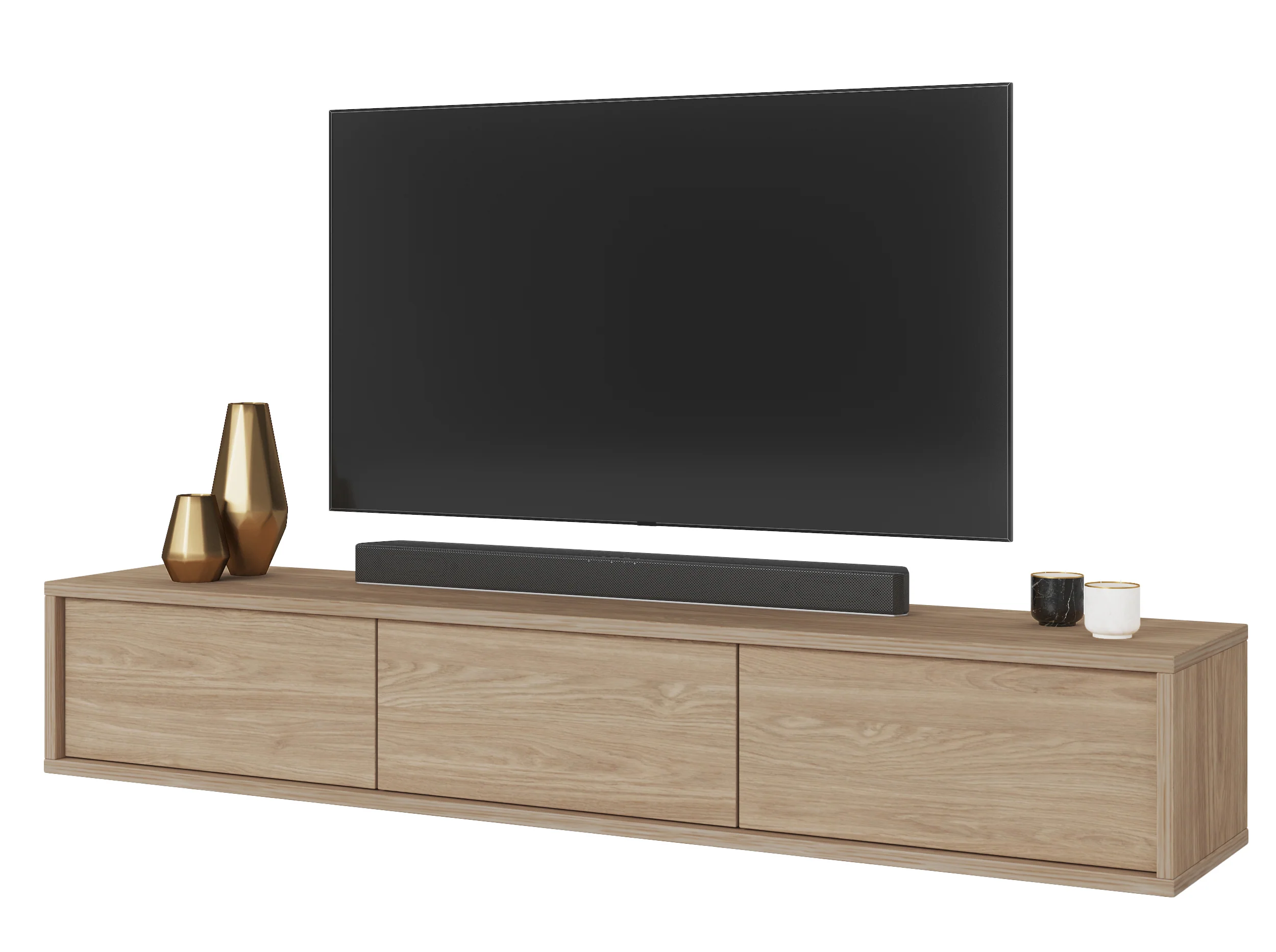 Szafka RTV Moddern 180 cm z opcją powieszenia dąb olejowany - Image 8