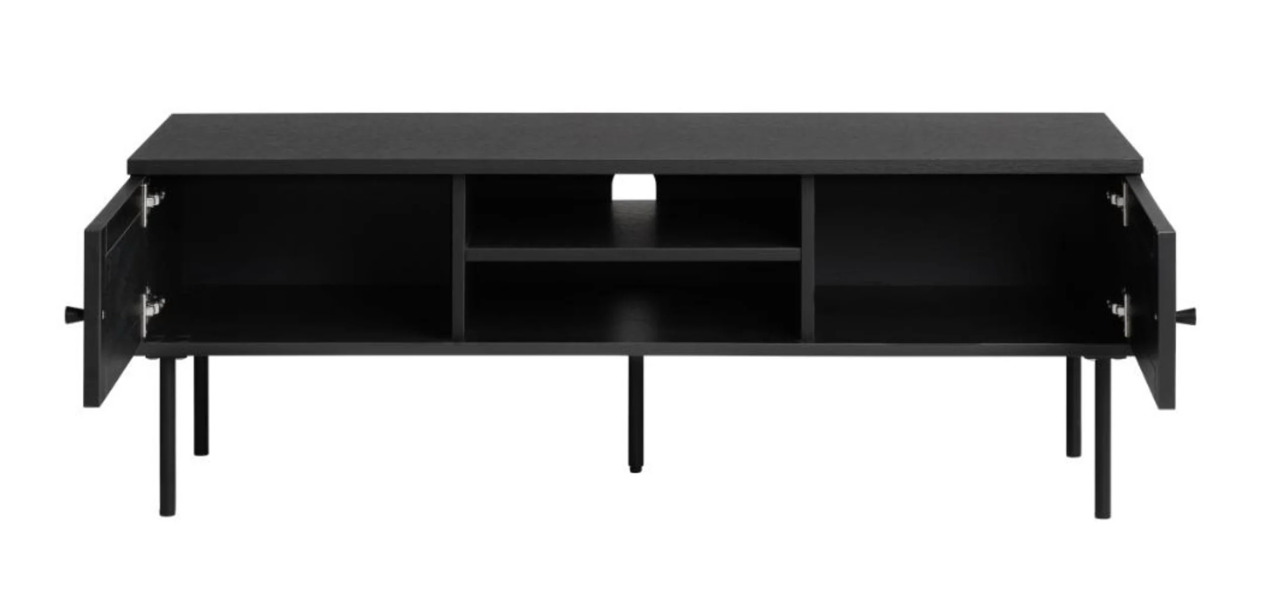 Szafka RTV Mogest 120 cm czarna plecionka boho - Image 7