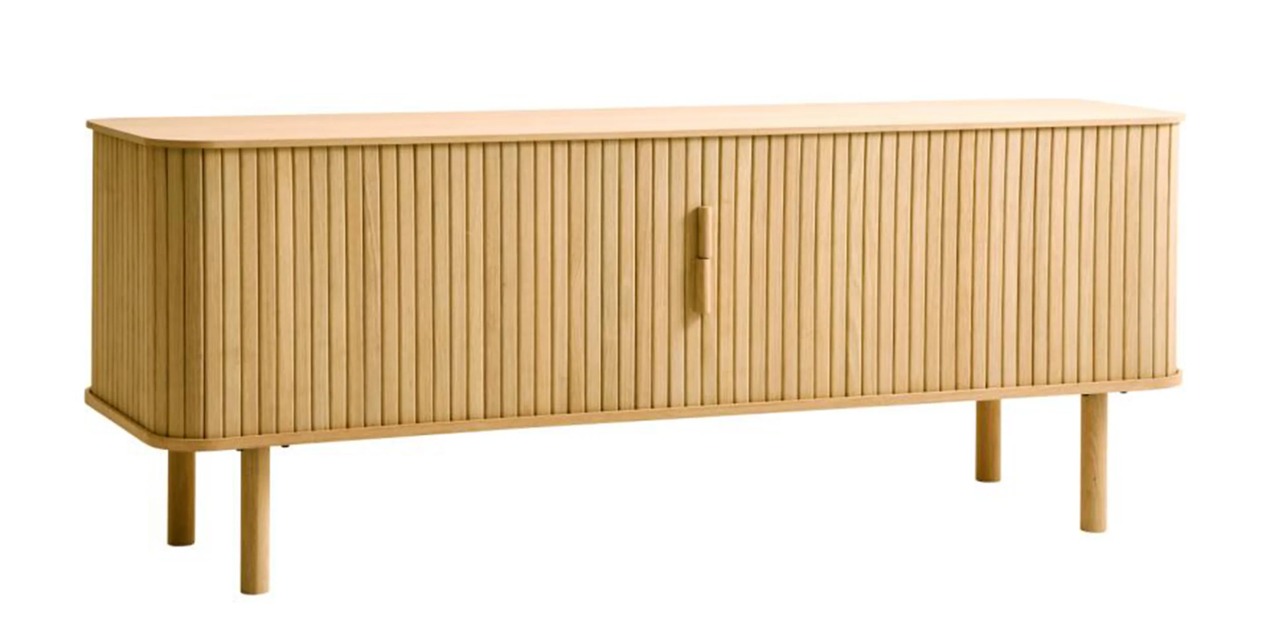 Szafka RTV Nezka lamele dąb naturalny - Image 6