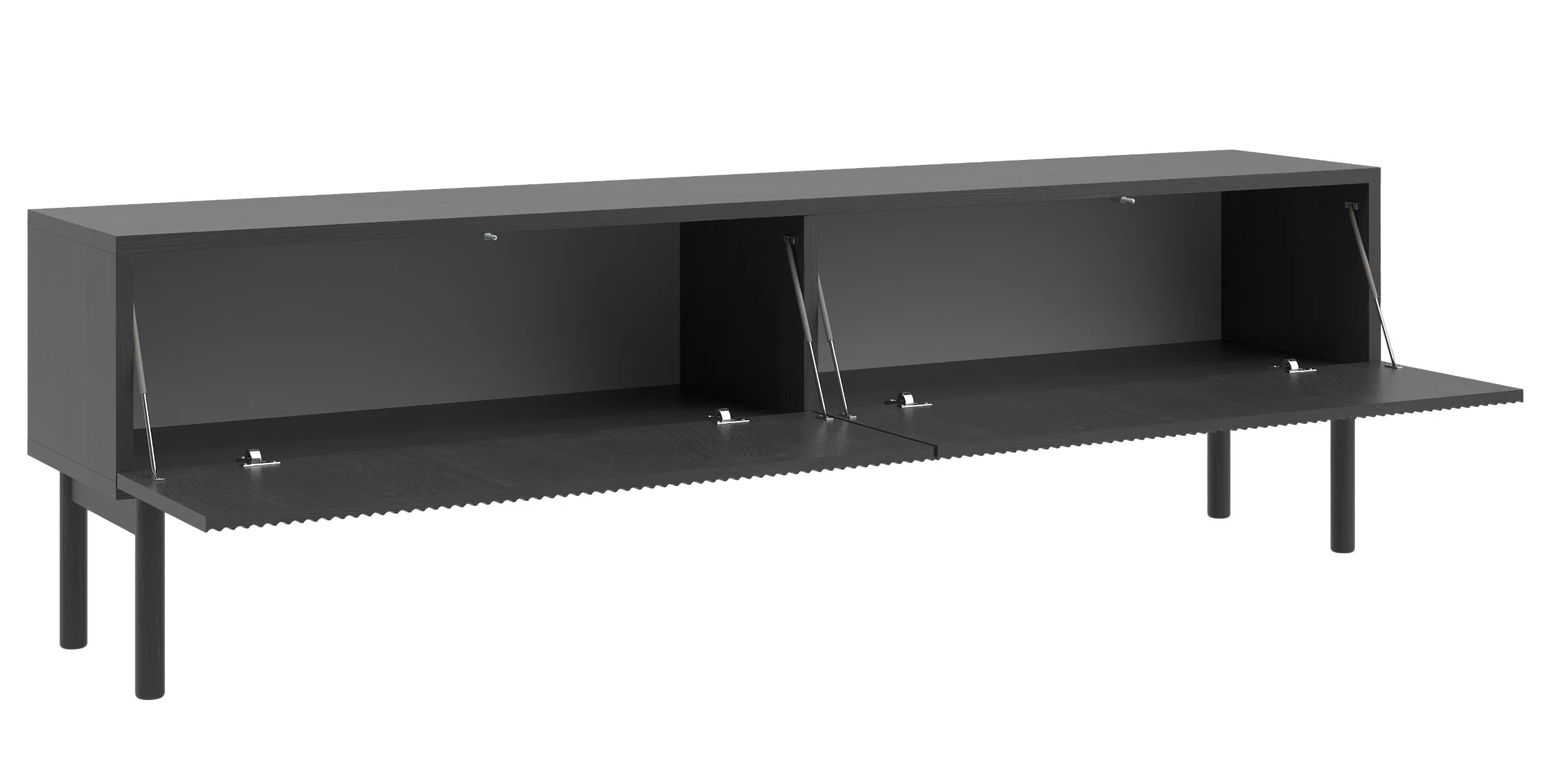 Szafka RTV Nolie 175 cm stojąca Jesion Portland Czarny - Image 5
