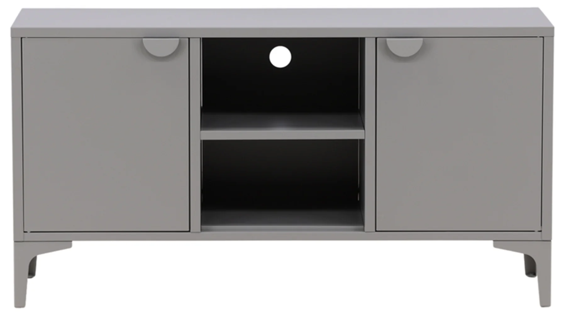 Szafka RTV Piring 120 cm szara metalowa