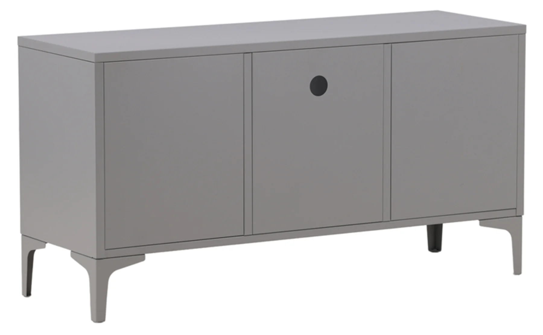 Szafka RTV Piring 120 cm szara metalowa - Image 6