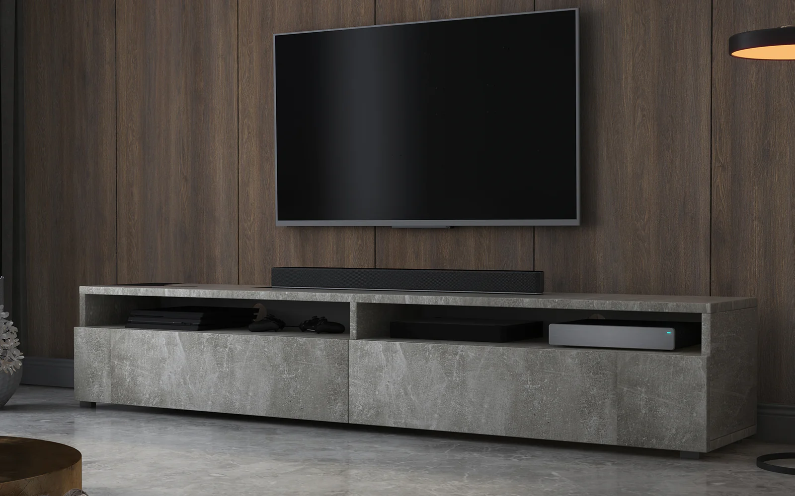 Szafka RTV Rednaw 180 cm Beton - Image 3