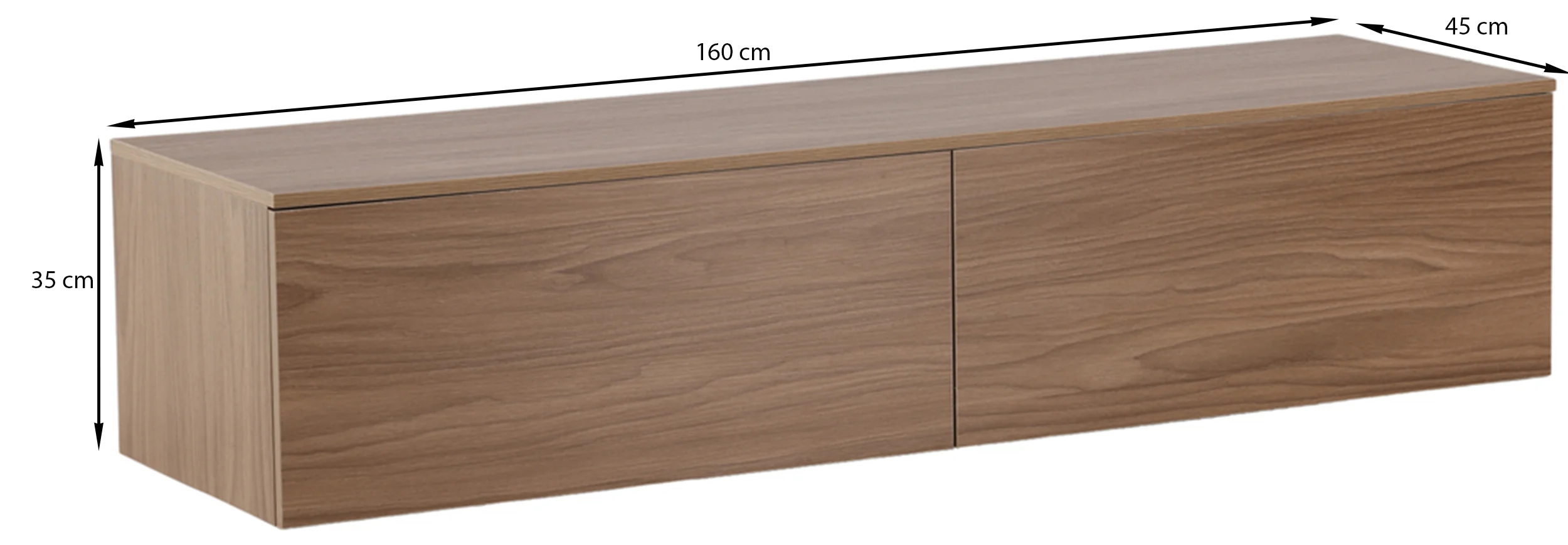 Szafka RTV Thogize 160 cm wisząca orzech - Image 7