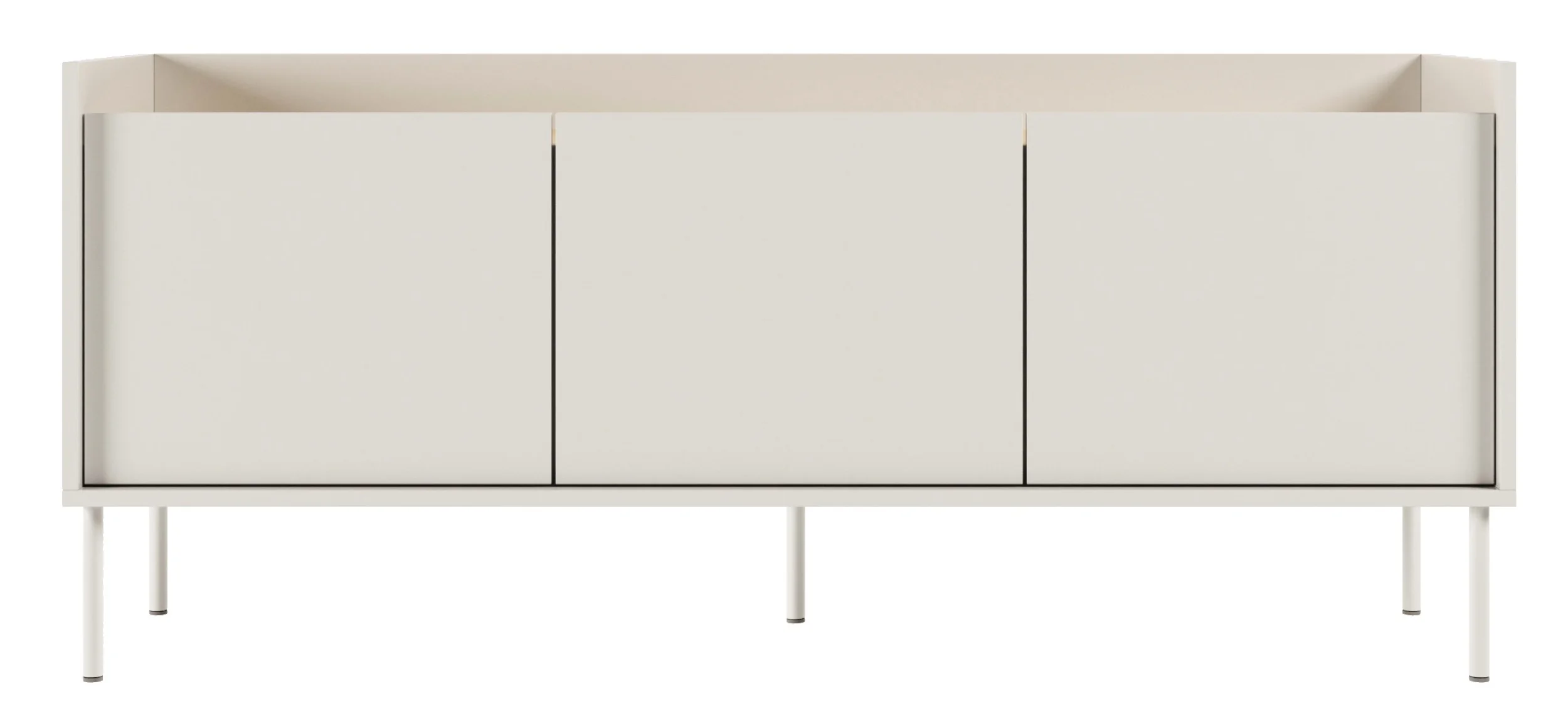 Szafka RTV Tovi trzydrzwiowa 140 cm biała/dąb lindberg - Image 5