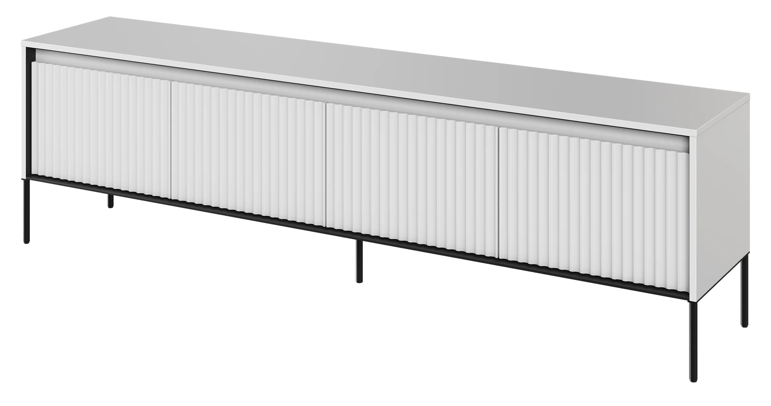Szafka RTV Trend 193 cm z LED Biała
