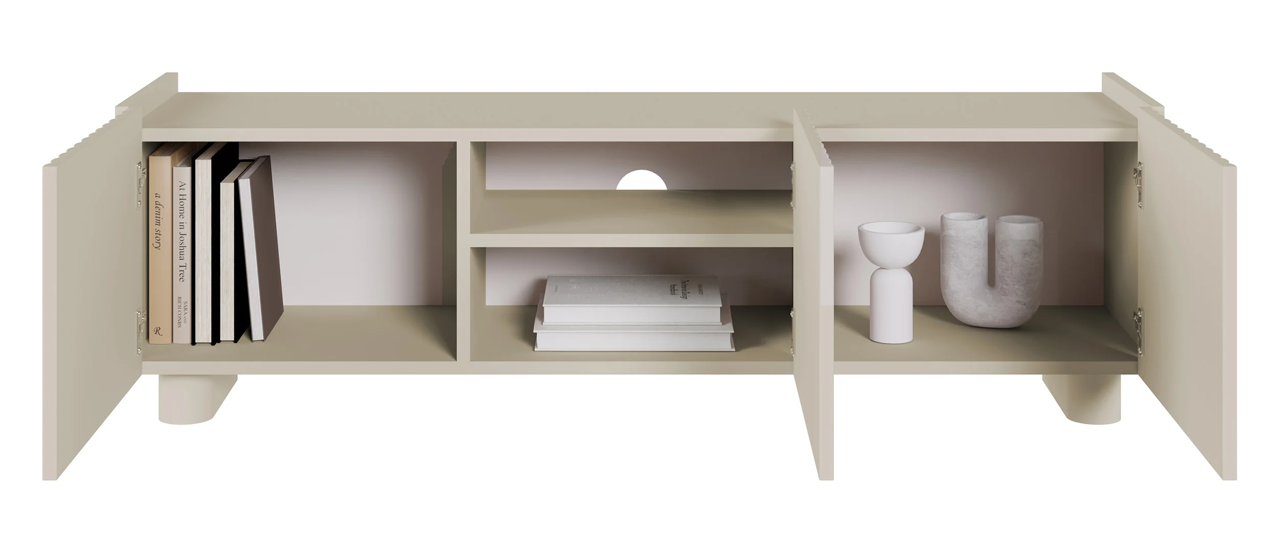 Szafka RTV trzydrzwiowa Fiorra 144 cm kaszmir - Image 7