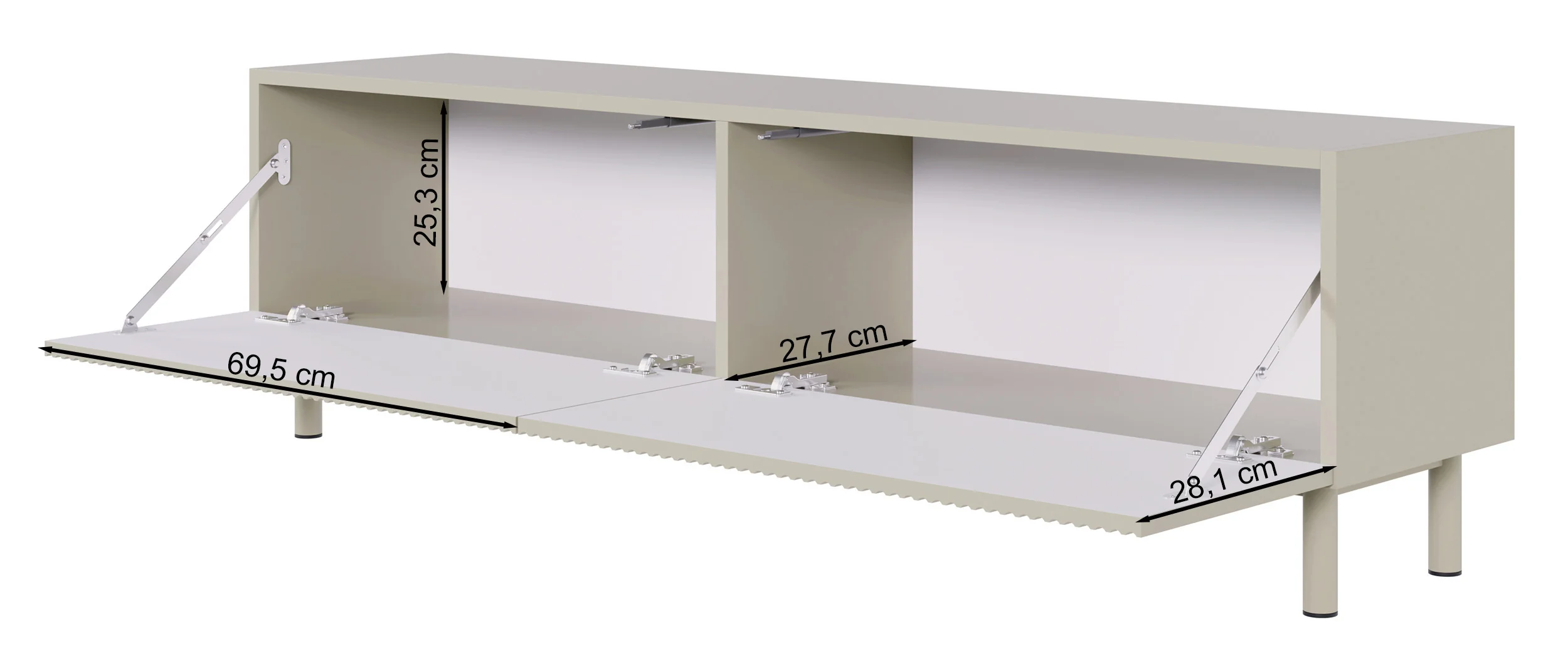 Szafka RTV Veldio New z frezowanym frontem 140 cm czarna - Image 11