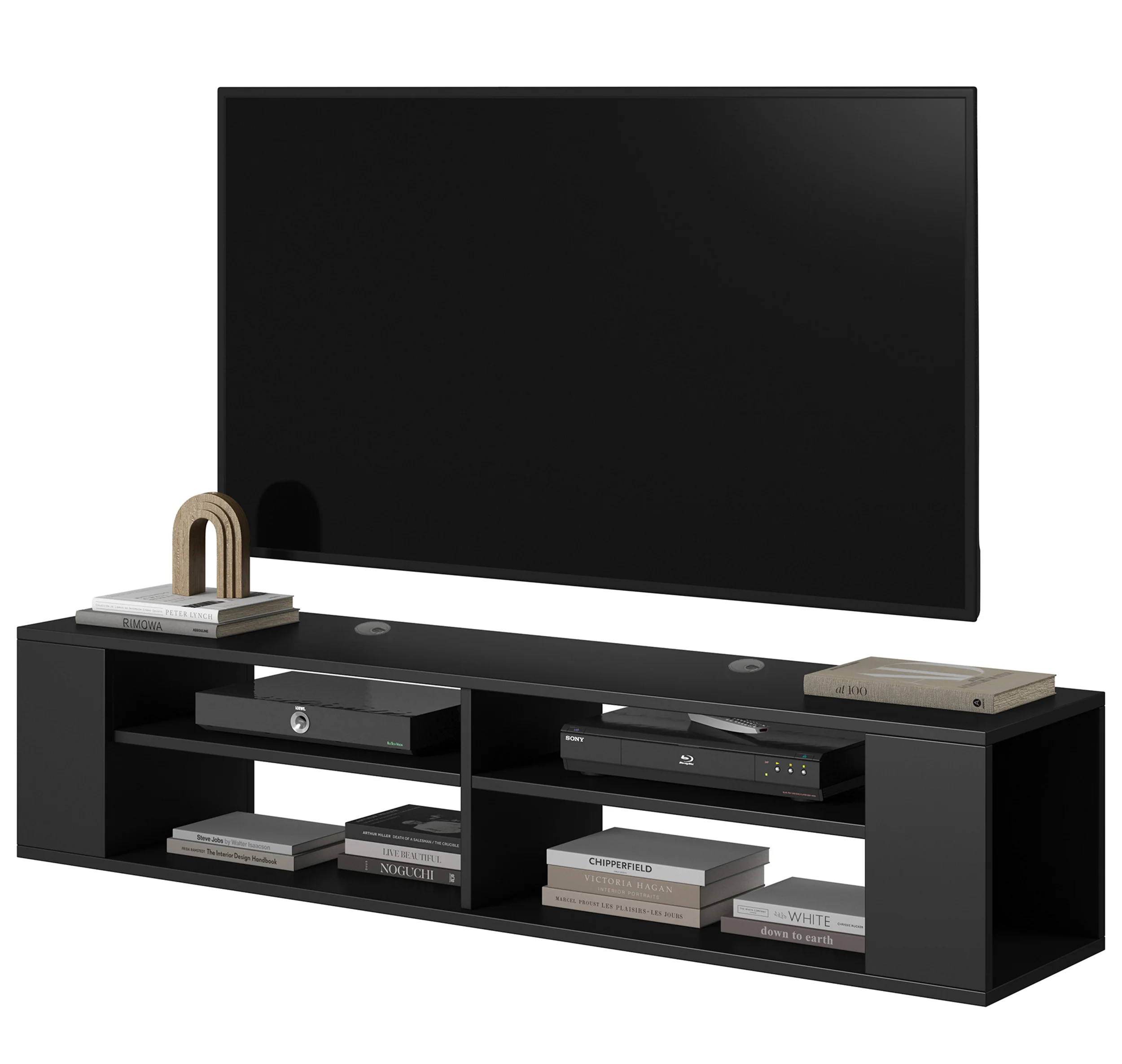 Szafka RTV Wall 140 cm Czarny - Image 2