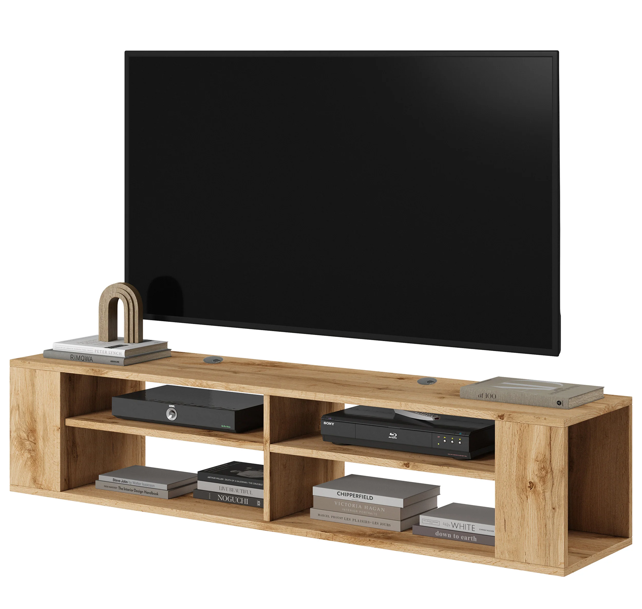 Szafka RTV Wall 140 cm Dąb wotan - Image 2