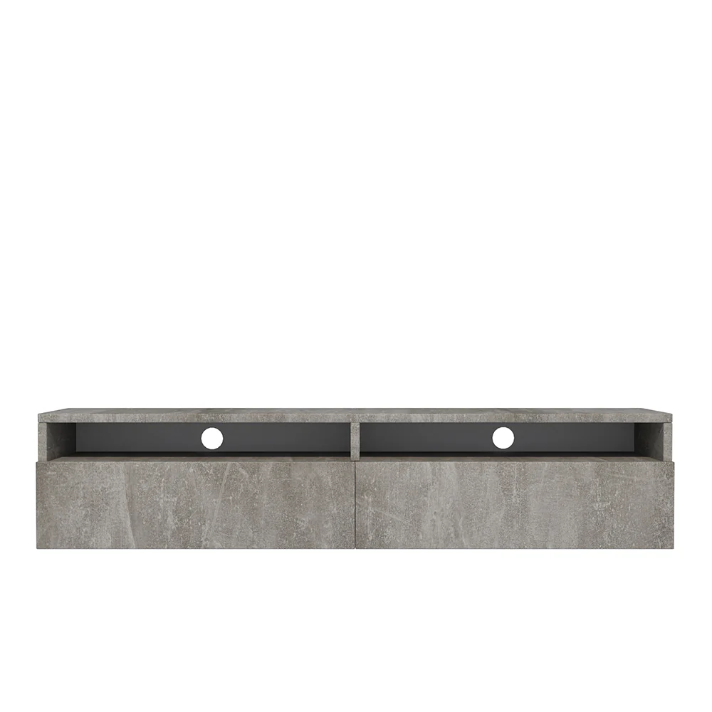 Szafka RTV z dwiema szufladami Rednaw 140 cm Beton