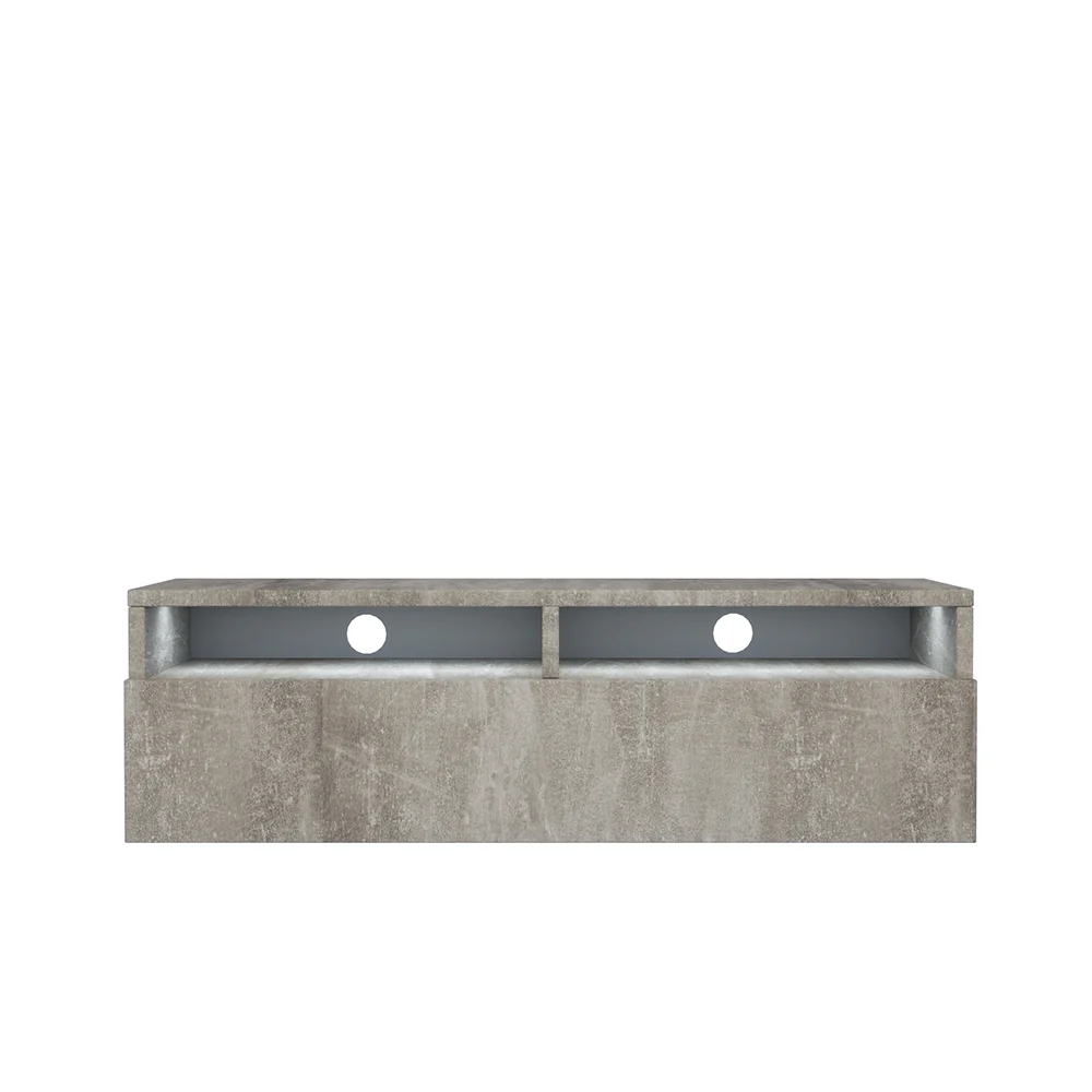 Szafka RTV z szufladą Rednaw 100 cm Beton z oświetleniem - Image 4